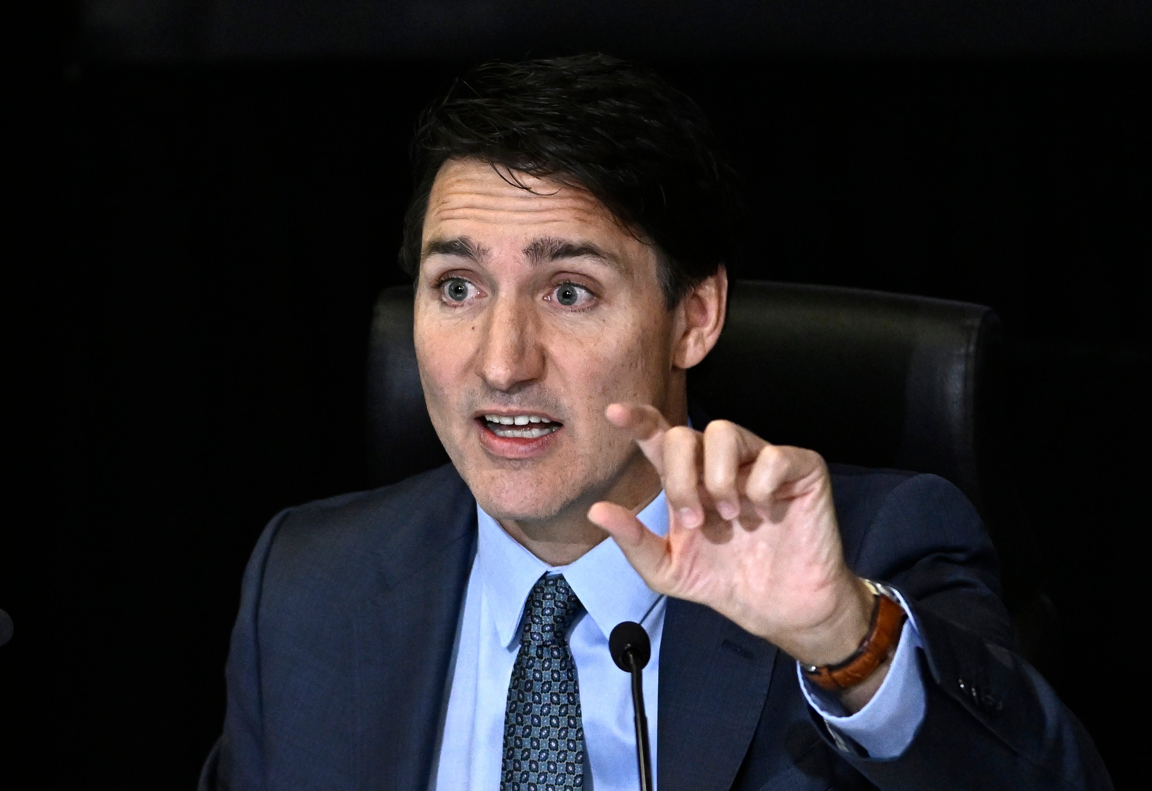 Canada’s Prime Minister Justin Trudeau testifies at the Foreign Interference Commission in Ottawa on Wednesday. Photo: Canadian Press via AP