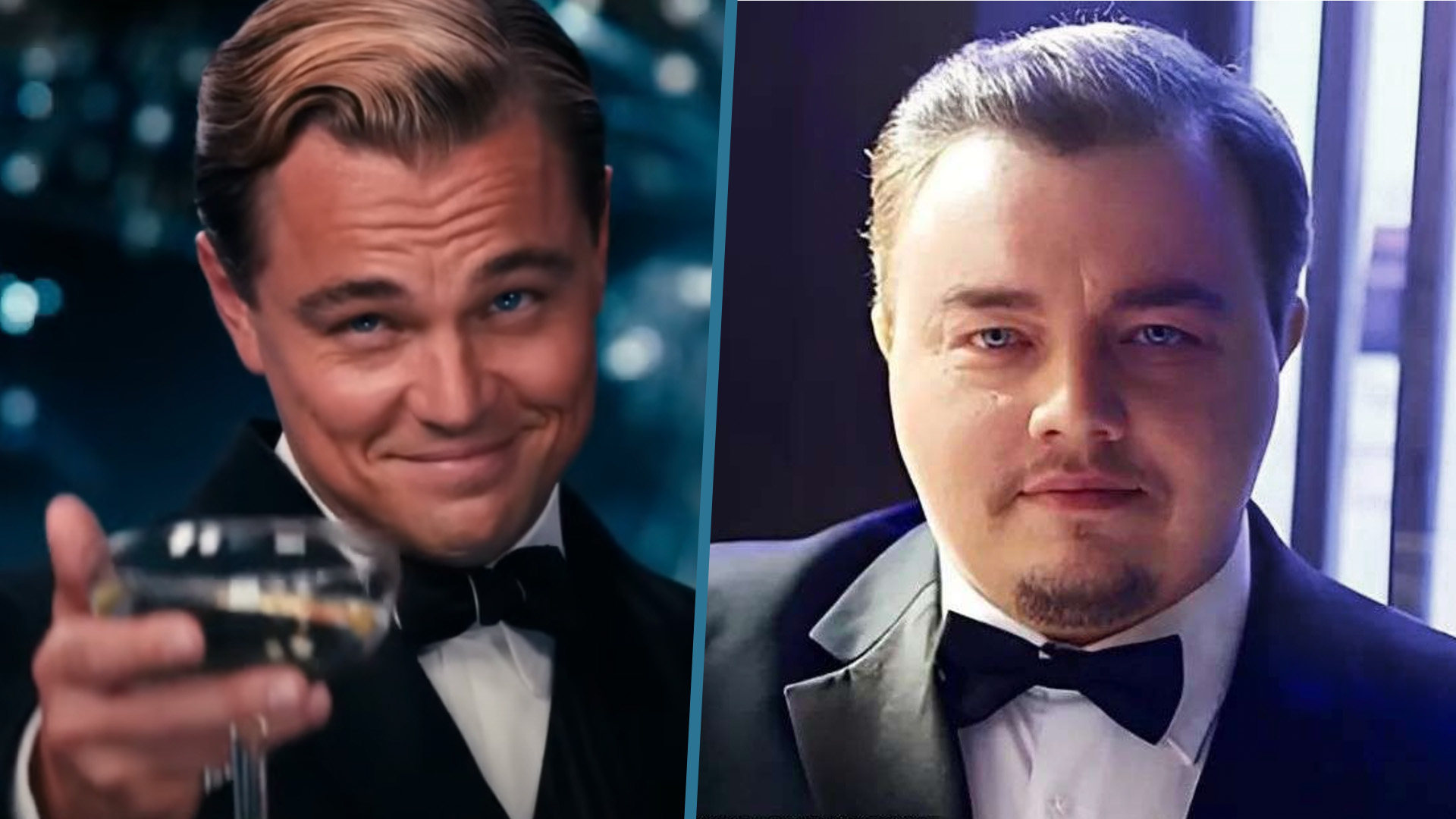 A  Russian man who impersonates Leonardo DiCaprio has been forced to join the army and fight in Ukraine after work dried up and he gained weight. Photo: SCMP composite/YouTube/Instagram/roman_sdicaprio