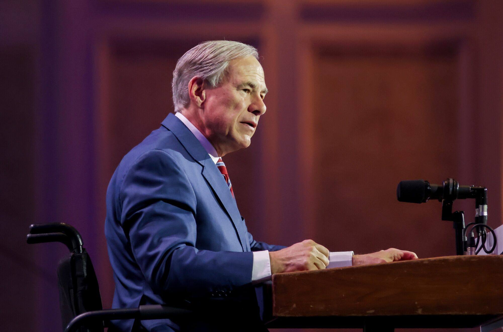 Texas Governor Greg Abbott, a Republican, indicated he would have signed the bill into law, but the measure died in the state’s senate. Photo: Bloomberg