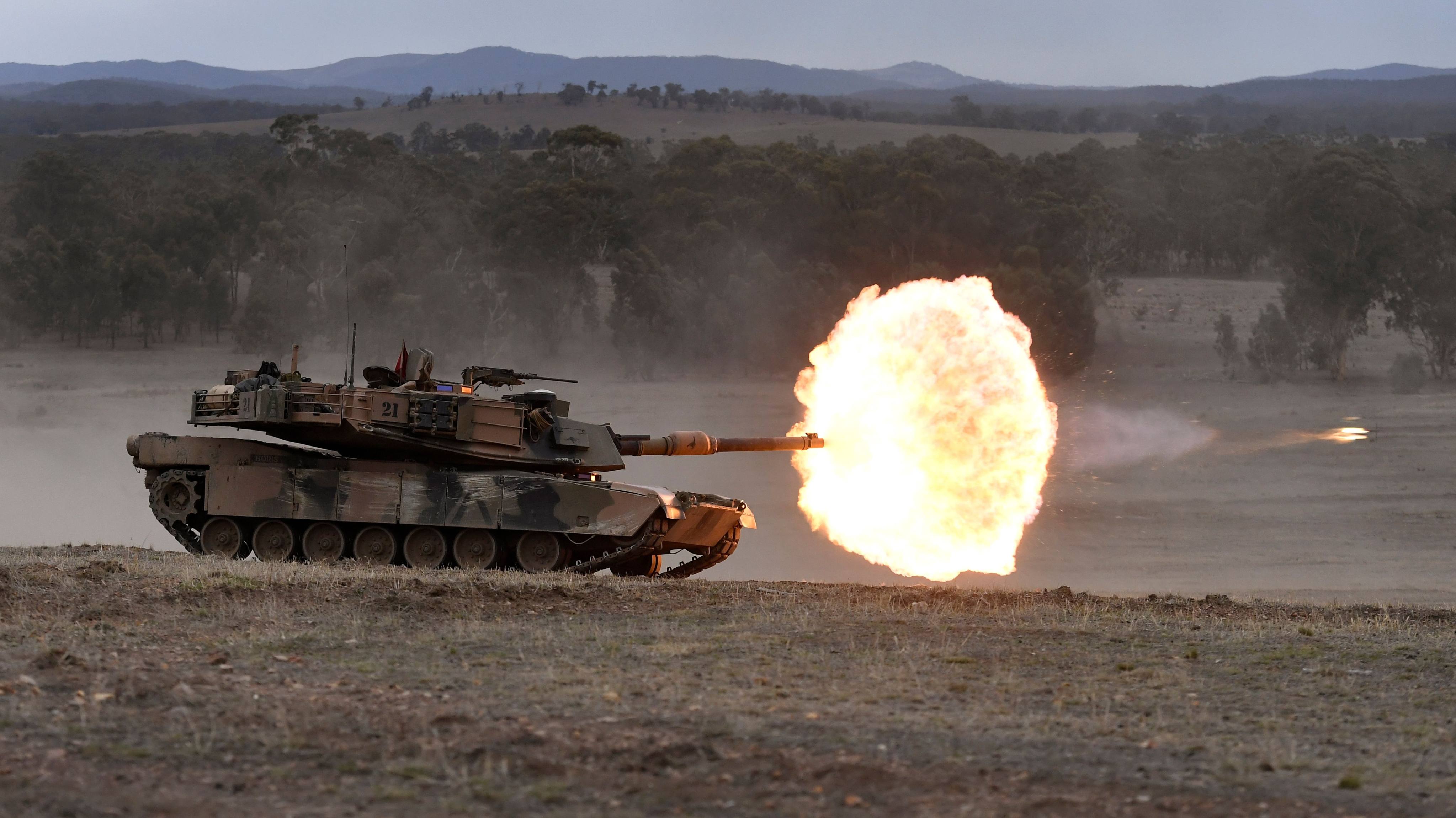 An Australian army M1A1 Abrams main battle tank. File photo: AFP