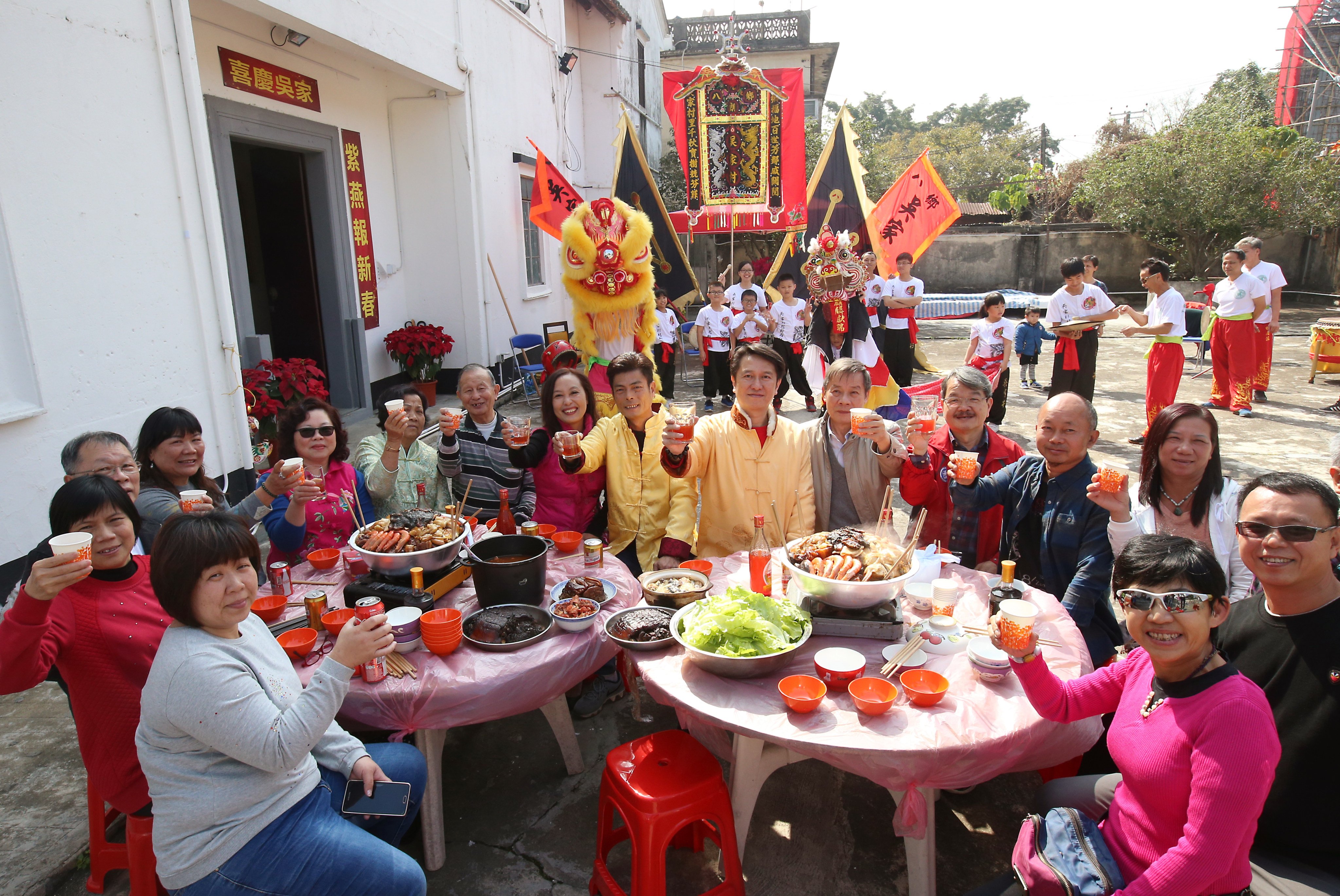 A Lunar New Year poon choi feast at Ng Ka Village in the New Territories, Hong Kong, in 2017. Photo: SCMP