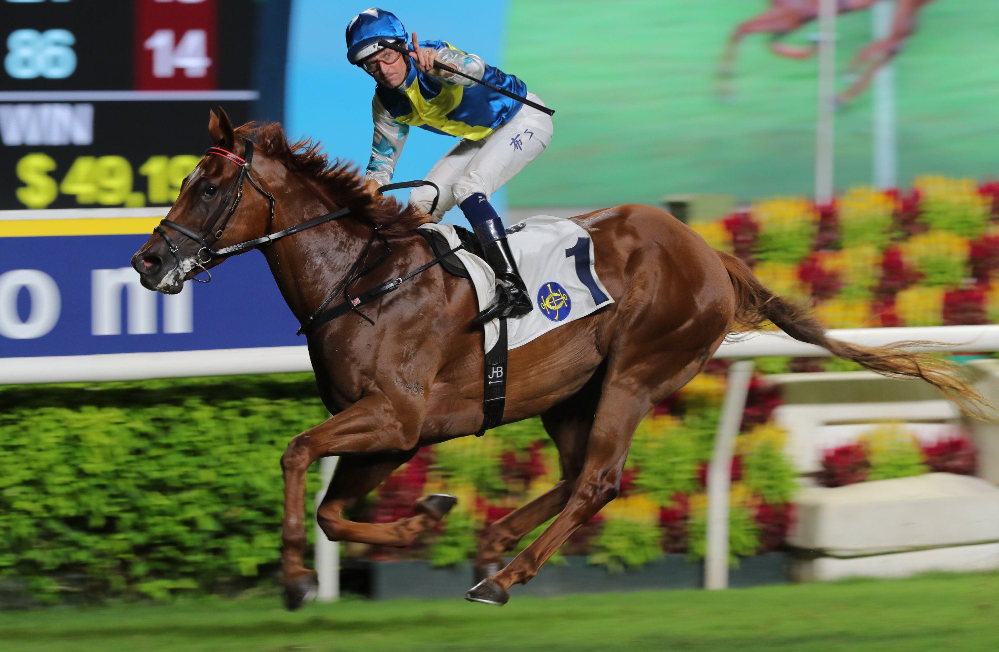 Patch Of Theta passes the Sha Tin winning post to secure Francis Lui his maiden trainers’ championship in July.