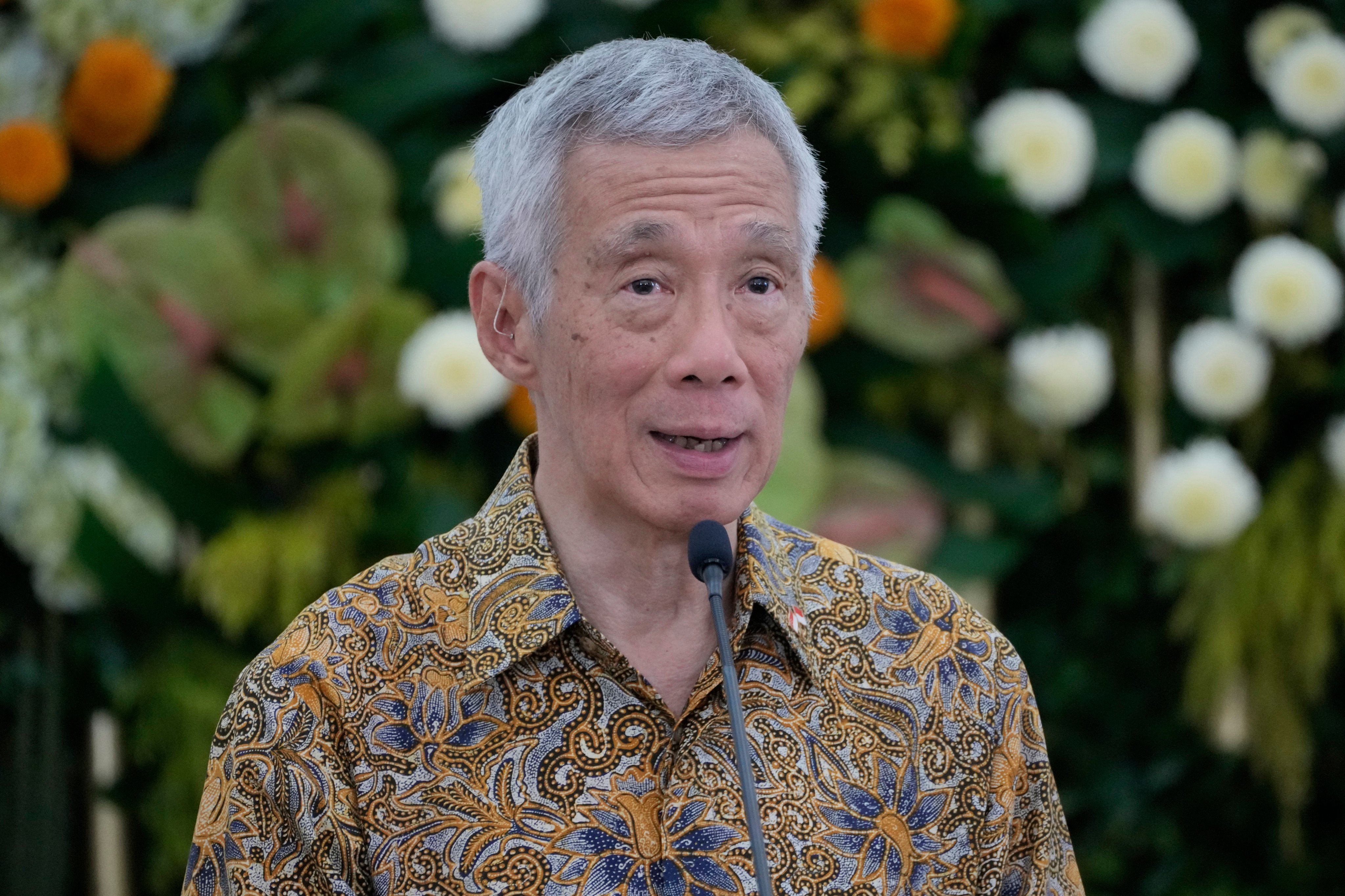 Singapore’s Lee Hsien Loong shared his views about China’s economy and US-China ties during a fireside chat at the FutureChina Global Forum on Friday. Photo: AP