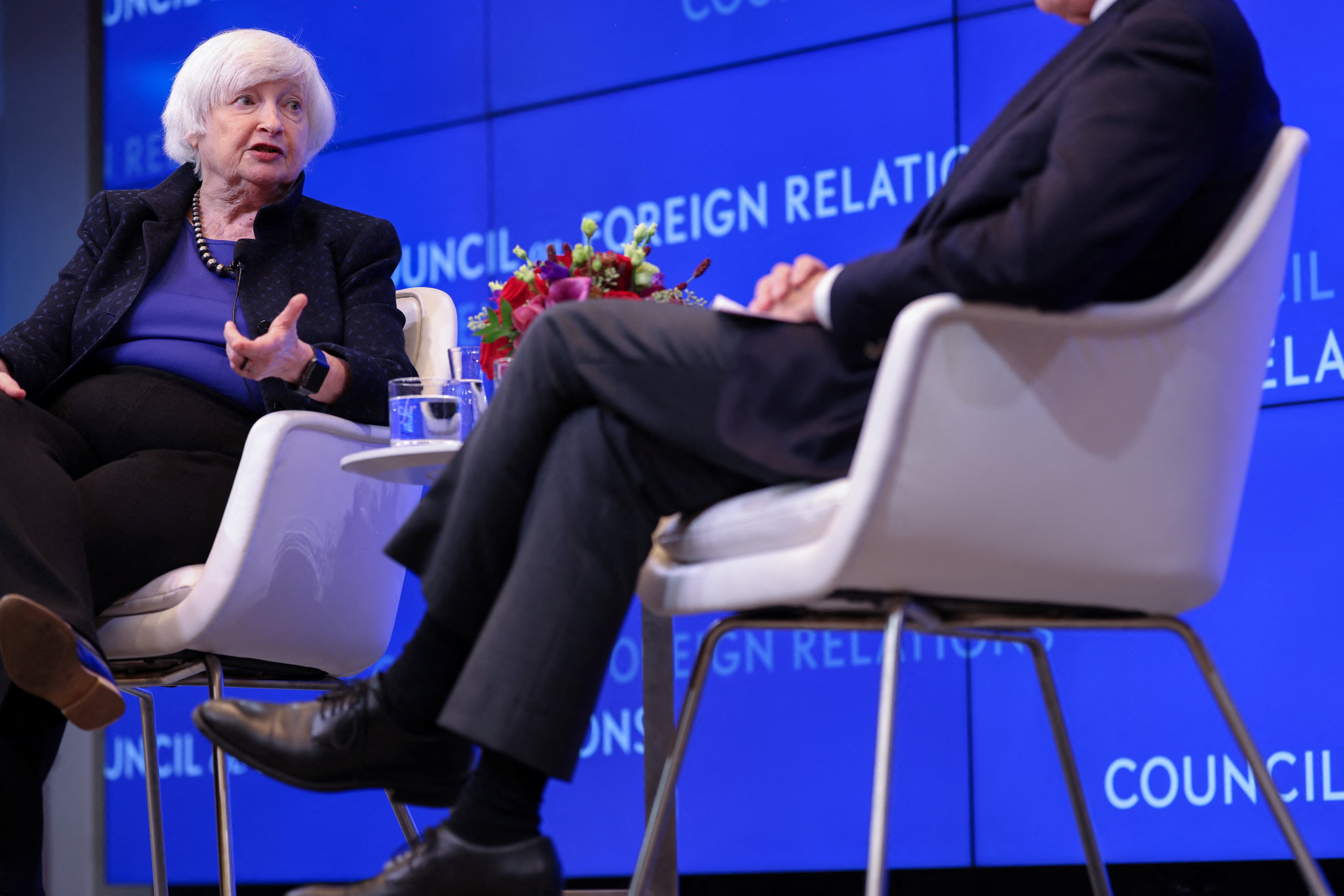 US Treasury Secretary Janet Yellen speaks at the Council on Foreign Relations in New York on Thursday. Photo: Reuters