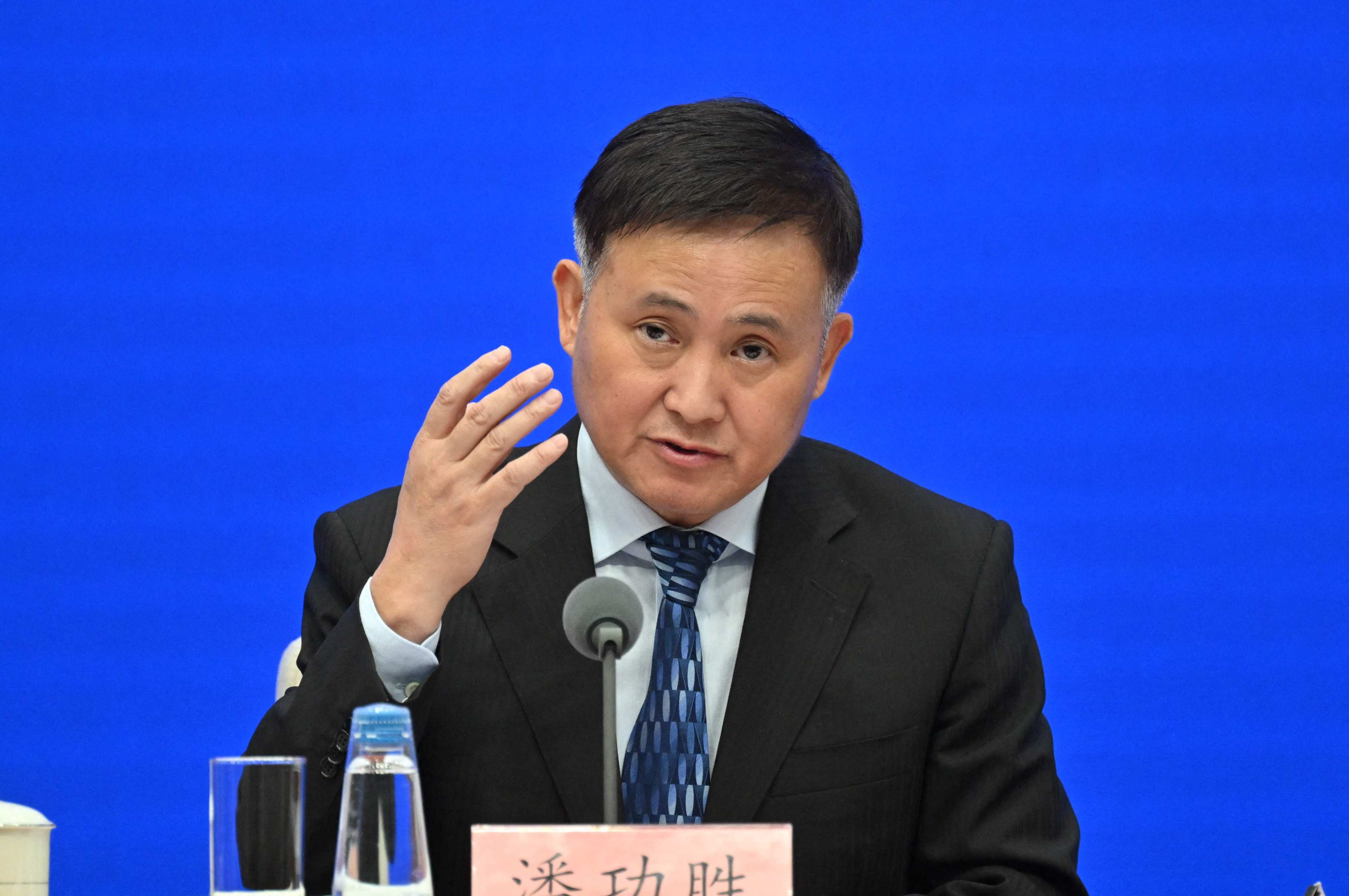 People’s Bank of China governor Pan Gongsheng. Photo: AFP
