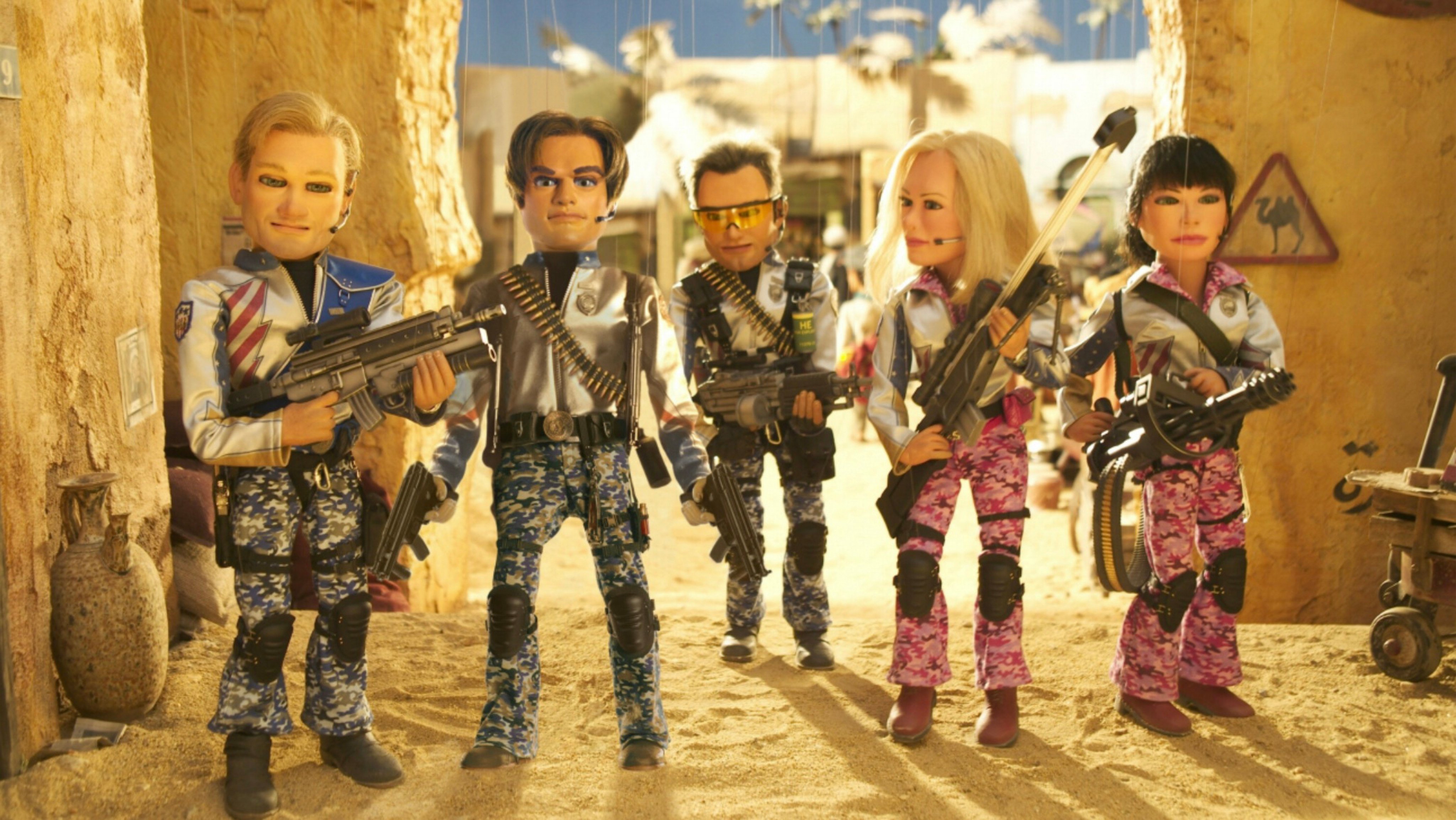 A still from Team America: World Police (2004). The film, written by Trey Parker, Matt Stone and Pam Brady, has a voice cast that includes Kristen Miller, Masasa Yoyo, Daran Norris and Maurice LaMarche. Photo: Paramount Pictures