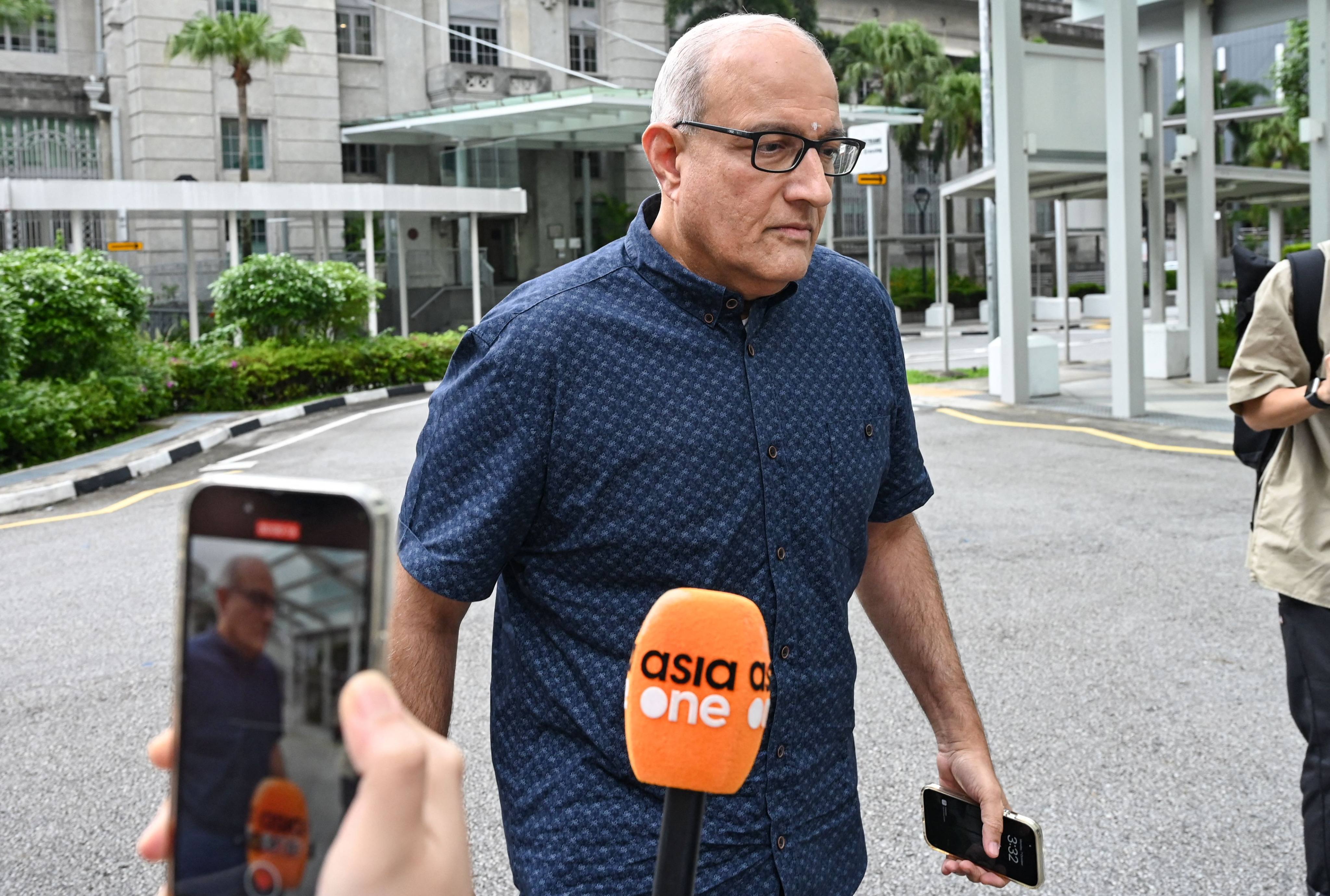 Singapore’s former transport minister S. Iswaran was convicted of accepting gifts while in office. Photo: AFP