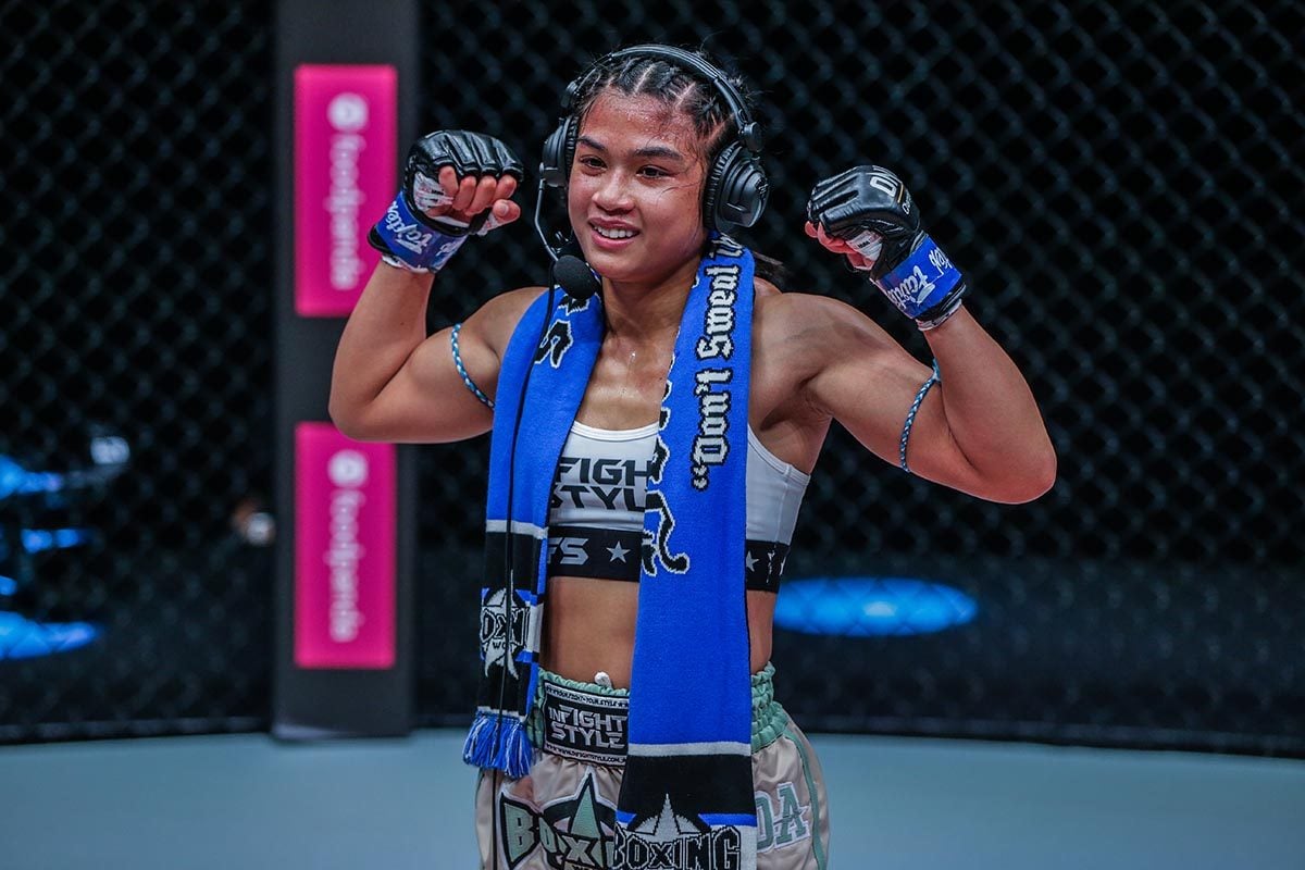 Jackie Buntan believes she is the underdog as she faces Anissa Meksen for the strawweight kickboxing title at ONE 169. Photo: ONE Championship