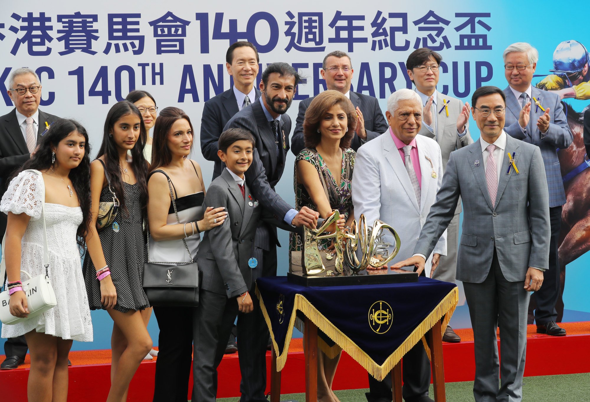 Connections celebrate Karma’s big win at Sha Tin on Sunday.