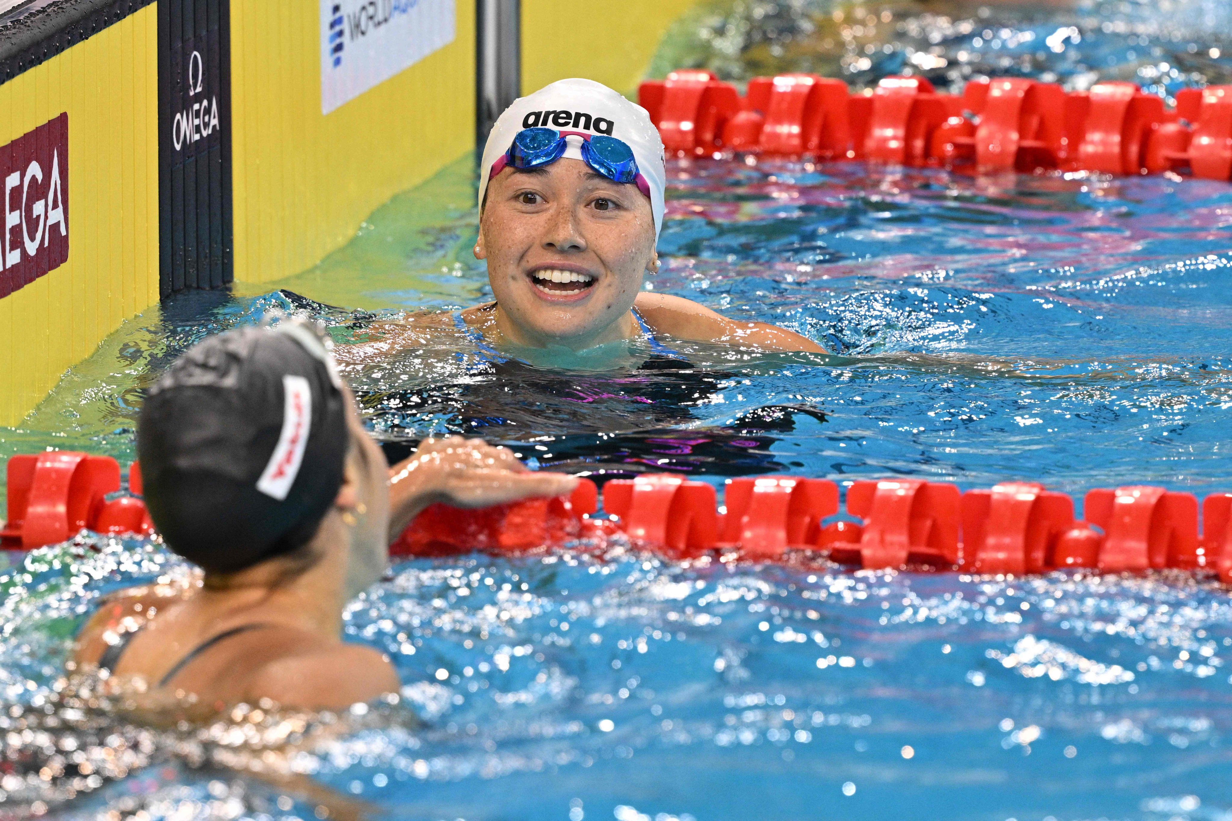 Siobhan Haughey’s double-medal day puts her third in the overall World Cup standings after the competition in Shanghai. Photo: AFP