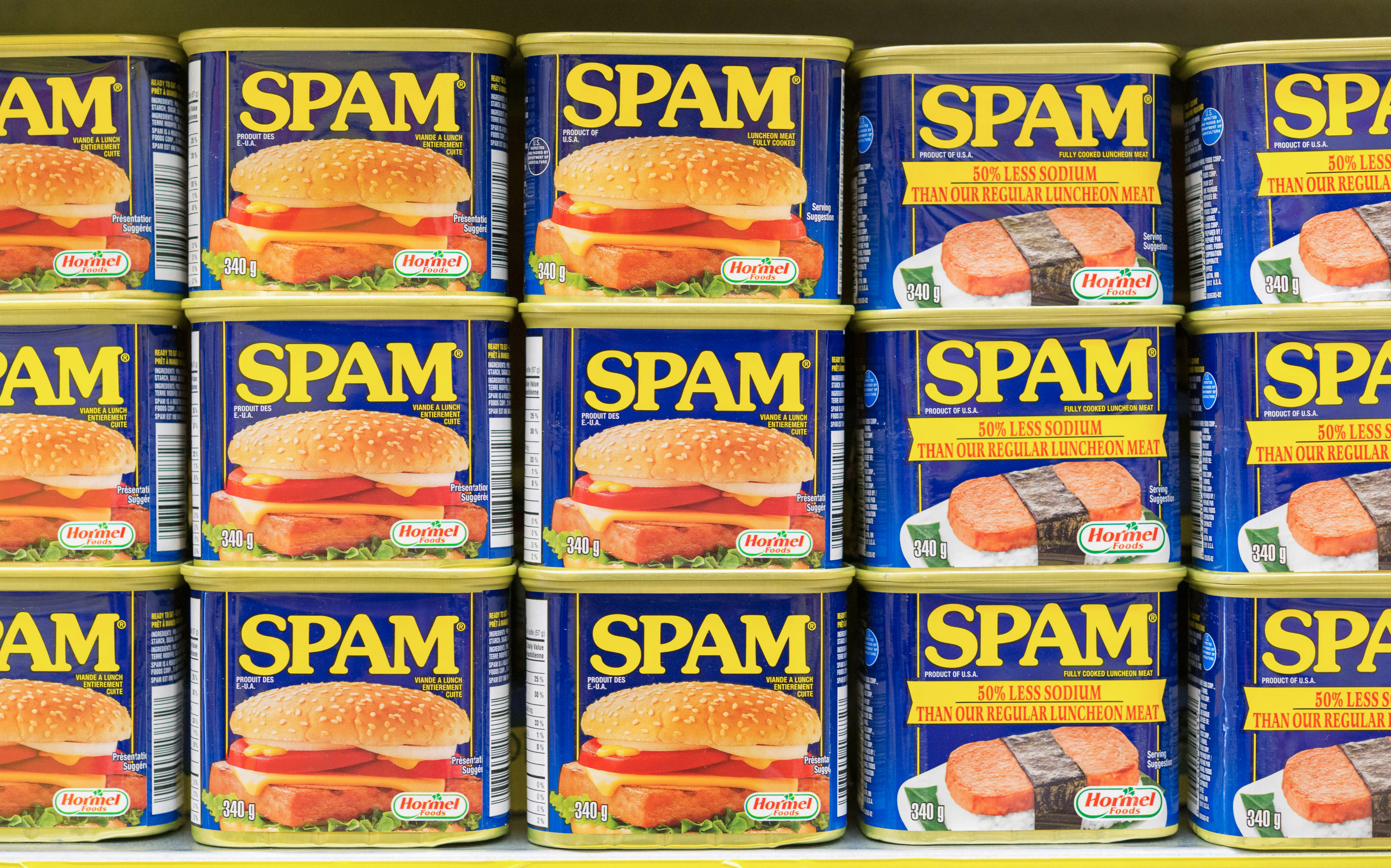 Hawaiian, Korean and other Asian cooks have developed new recipes using Spam, such as Spam musubi, which have spread to restaurants and convenience stores across the US mainland. Photo: Getty Images