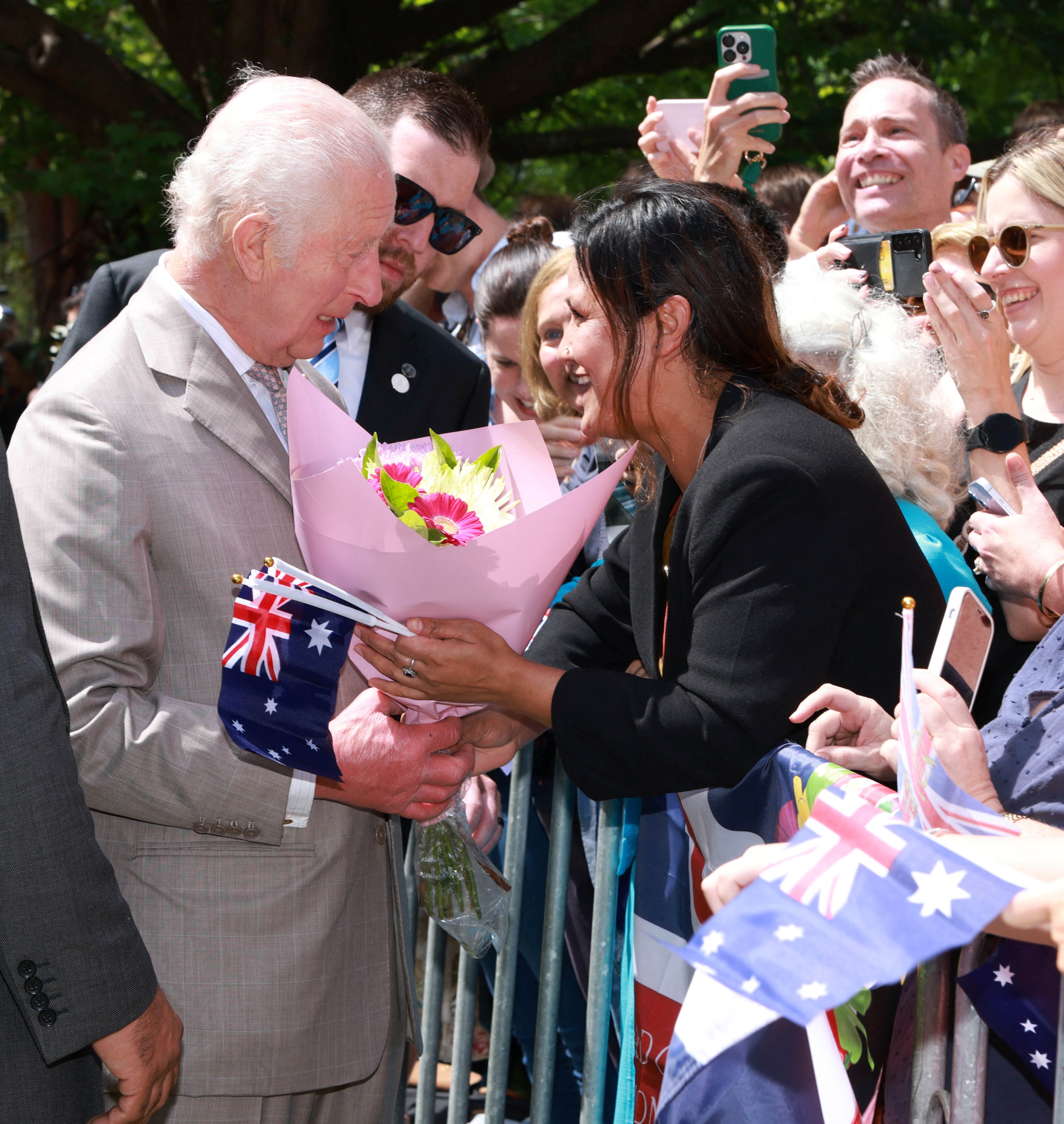 Britain’s King Charles meets people during a tour of St Thomas’ Anglican Church, North Sydney, in Sydney, Australia on Sunday. Photo: Reuters 