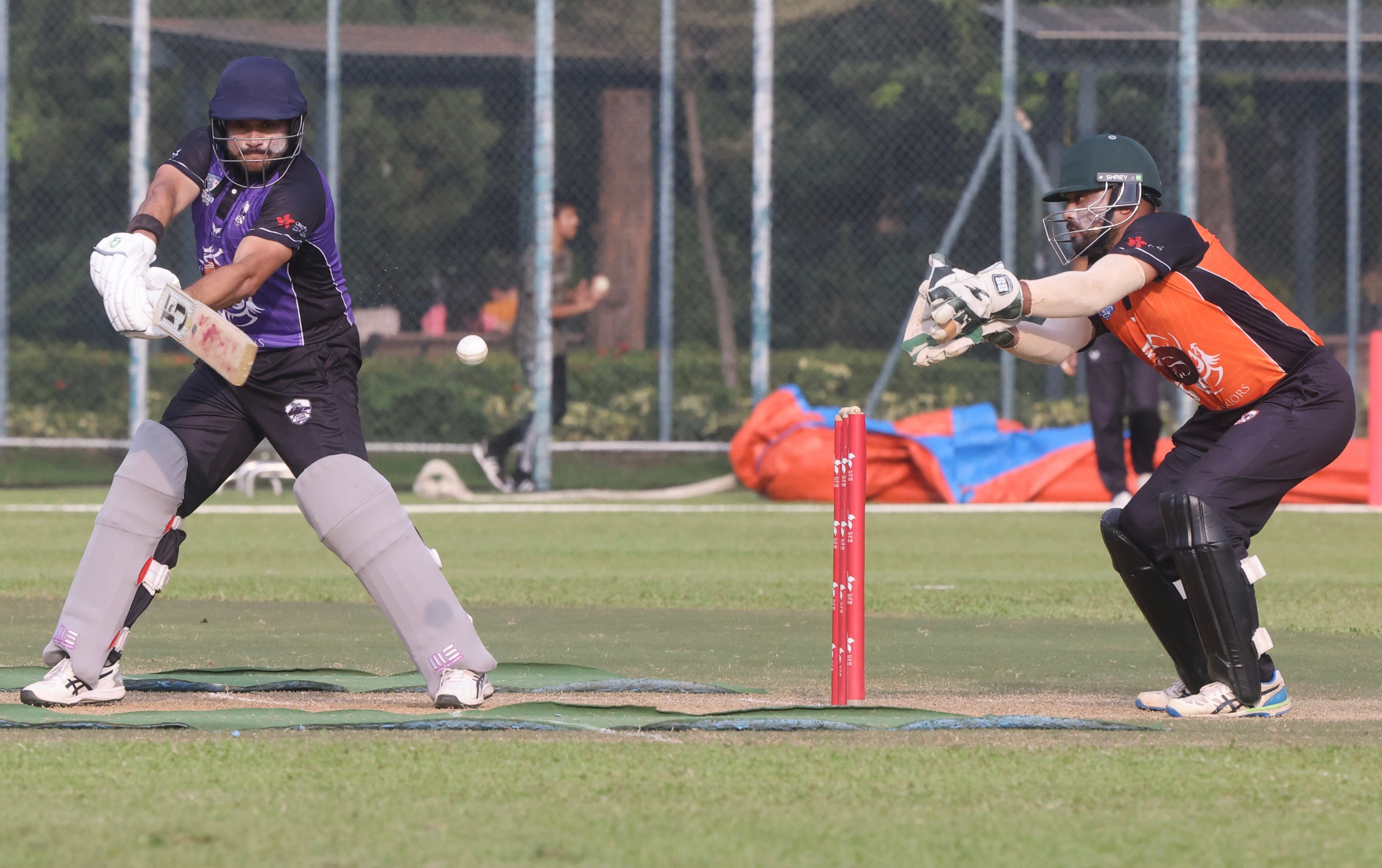 Left hander Yasim Murtaza top scored for Hong Kong in their loss to Sri Lanka ‘A’. Photo: Jonathan Wong