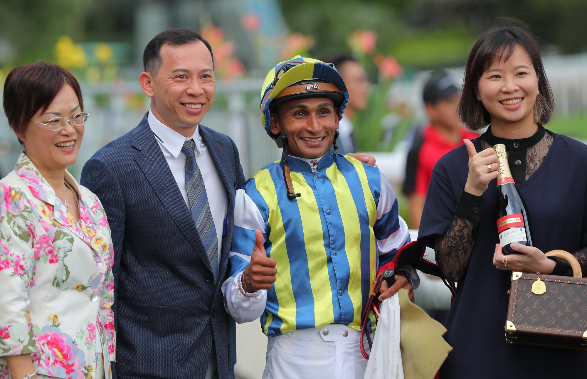 Jockey Caris Titan is all smiles after giving Patch Of Time victory on Sunday.