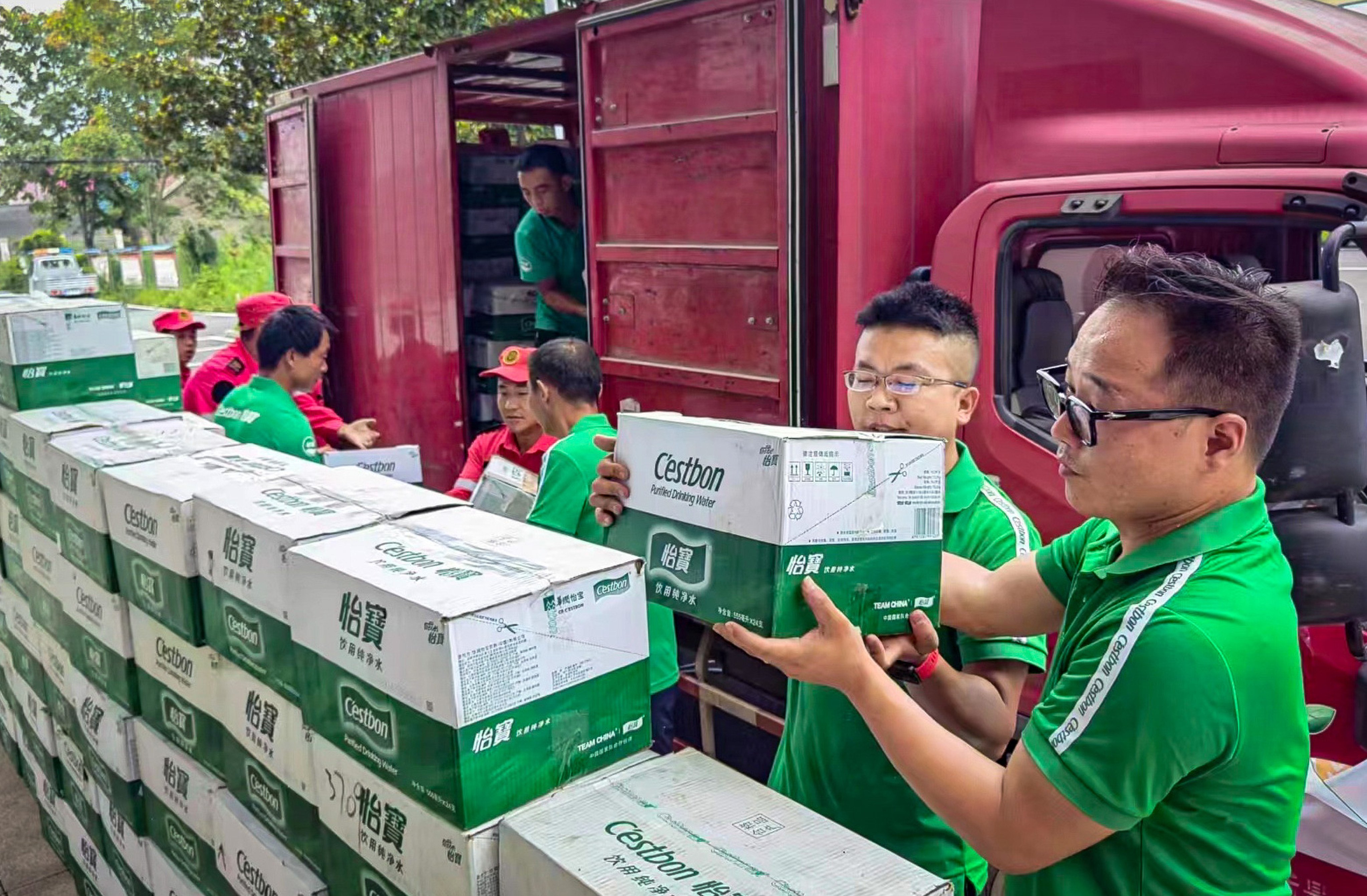 A delivery of C’estbon bottled water. Photo: Handout