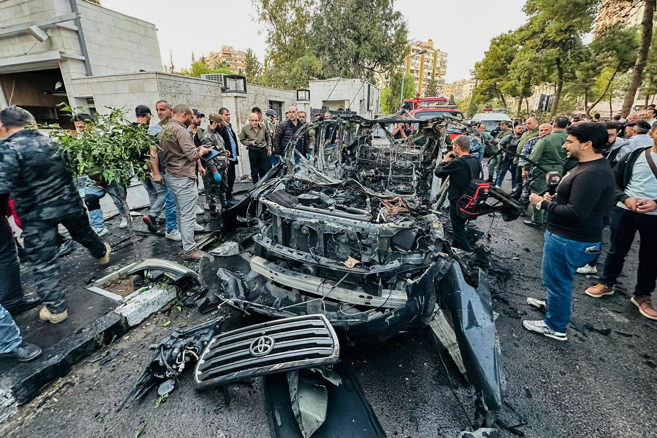 On Monday, Syria’s defence ministry announced the death of two people in a strike attributed to Israel and targeting a car in Damascus. Photo: EPA-EFE