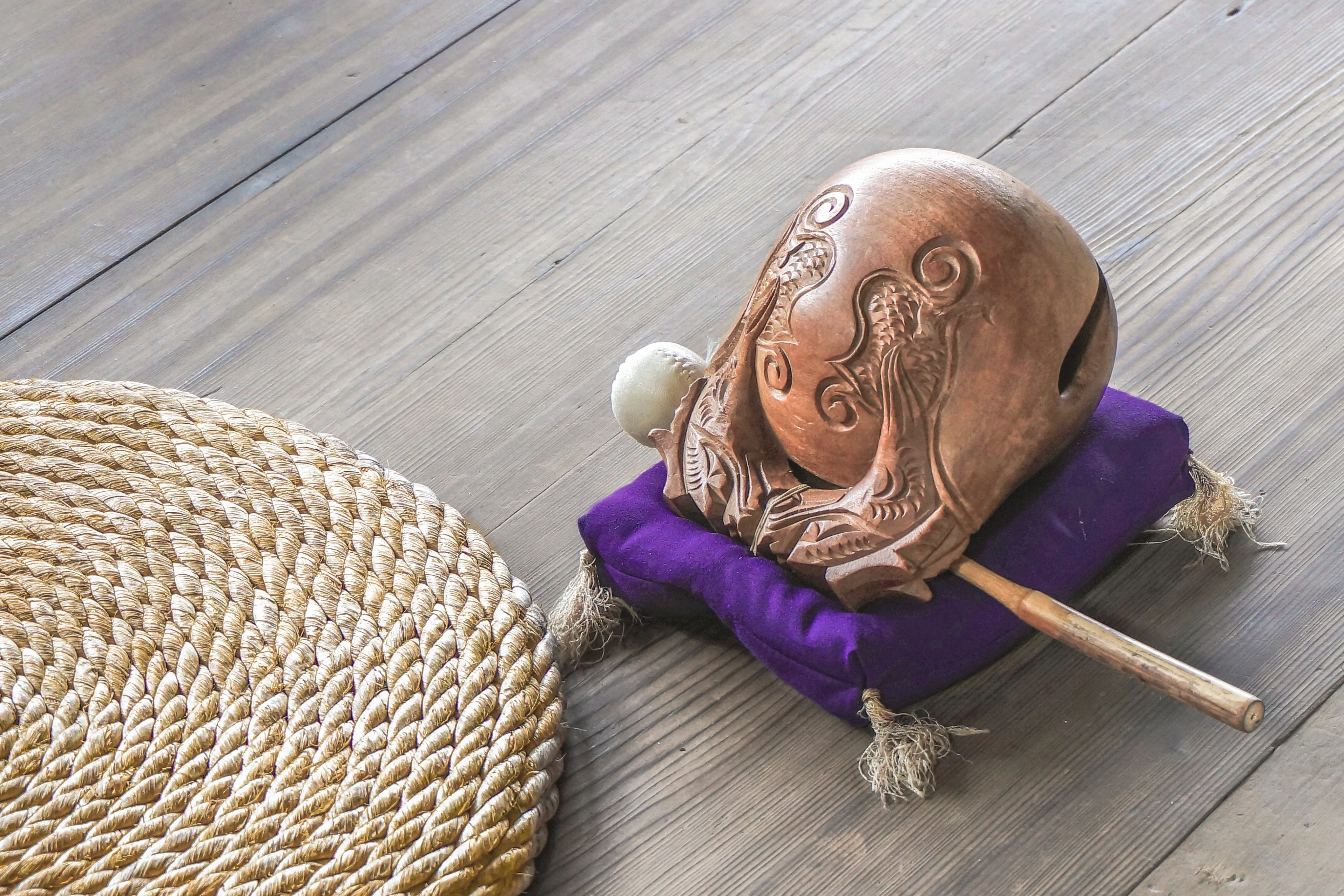 The muyu is a Chinese musical percussion instrument that falls under the wood category. It originated in China and is to this day used by Buddhist monks and followers across Asia. Photo: Shutterstock