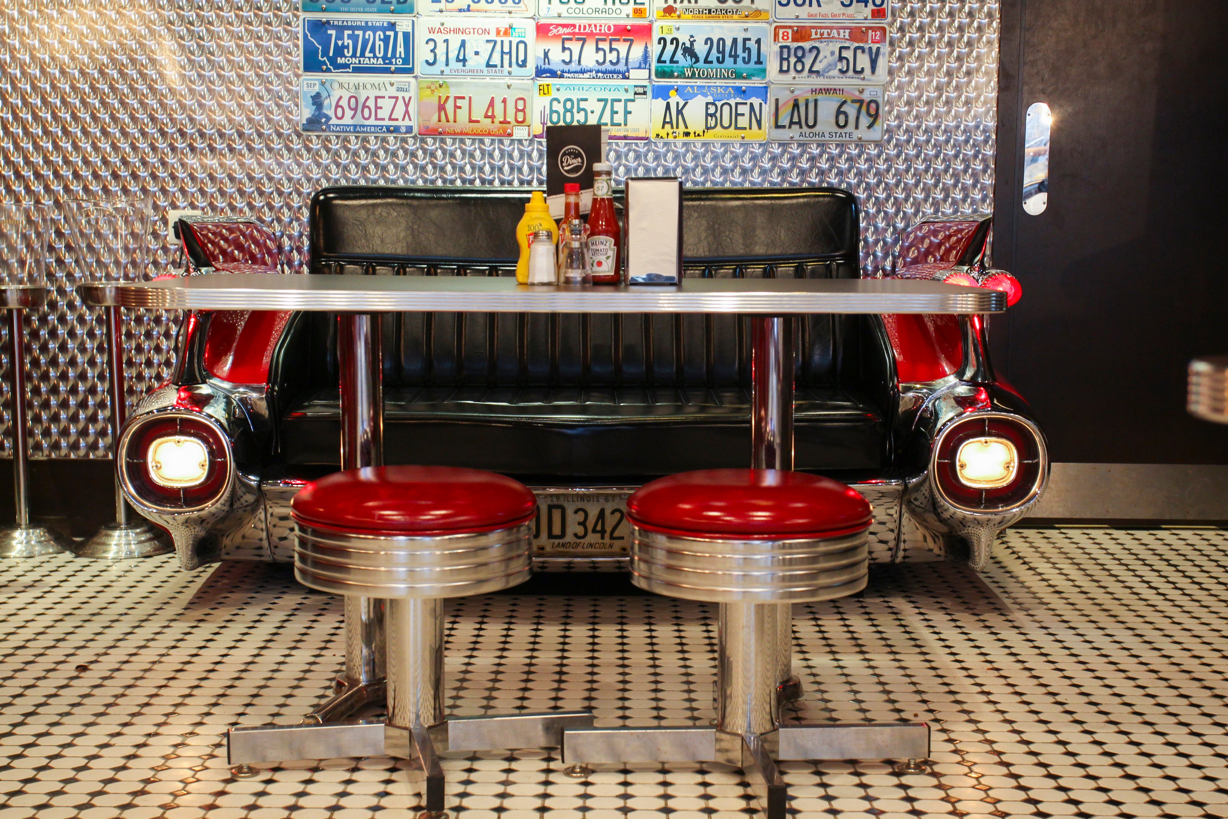 A table at The Diner in Central, Hong Kong. The restaurant is one of several North American-style diners in Hong Kong. Photo: SCMP