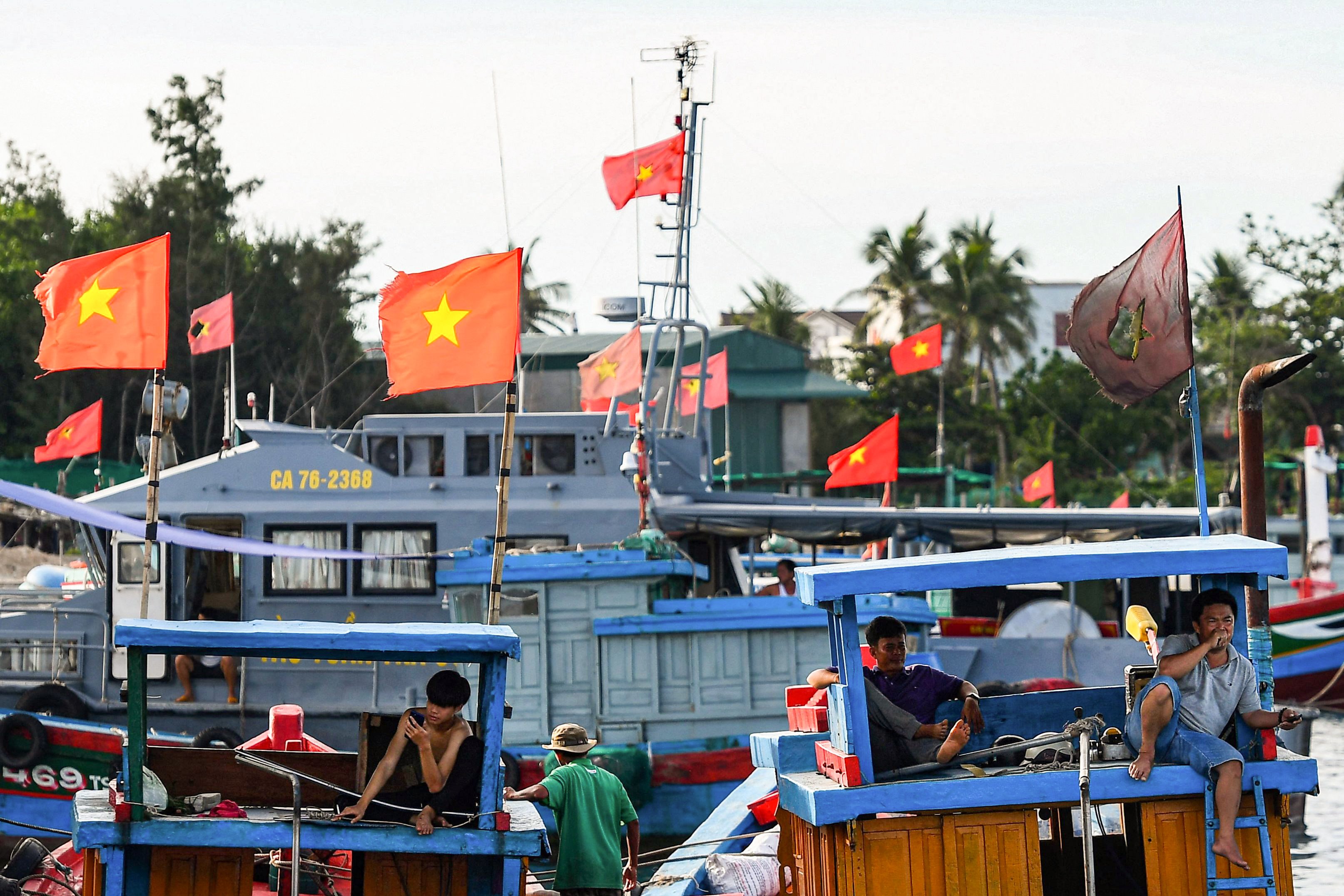 Fishing boats anchored at a port on Vietnam’s offshore Ly Son island, near the disputed Paracel archipelago in the South China Sea. Photo: AFP