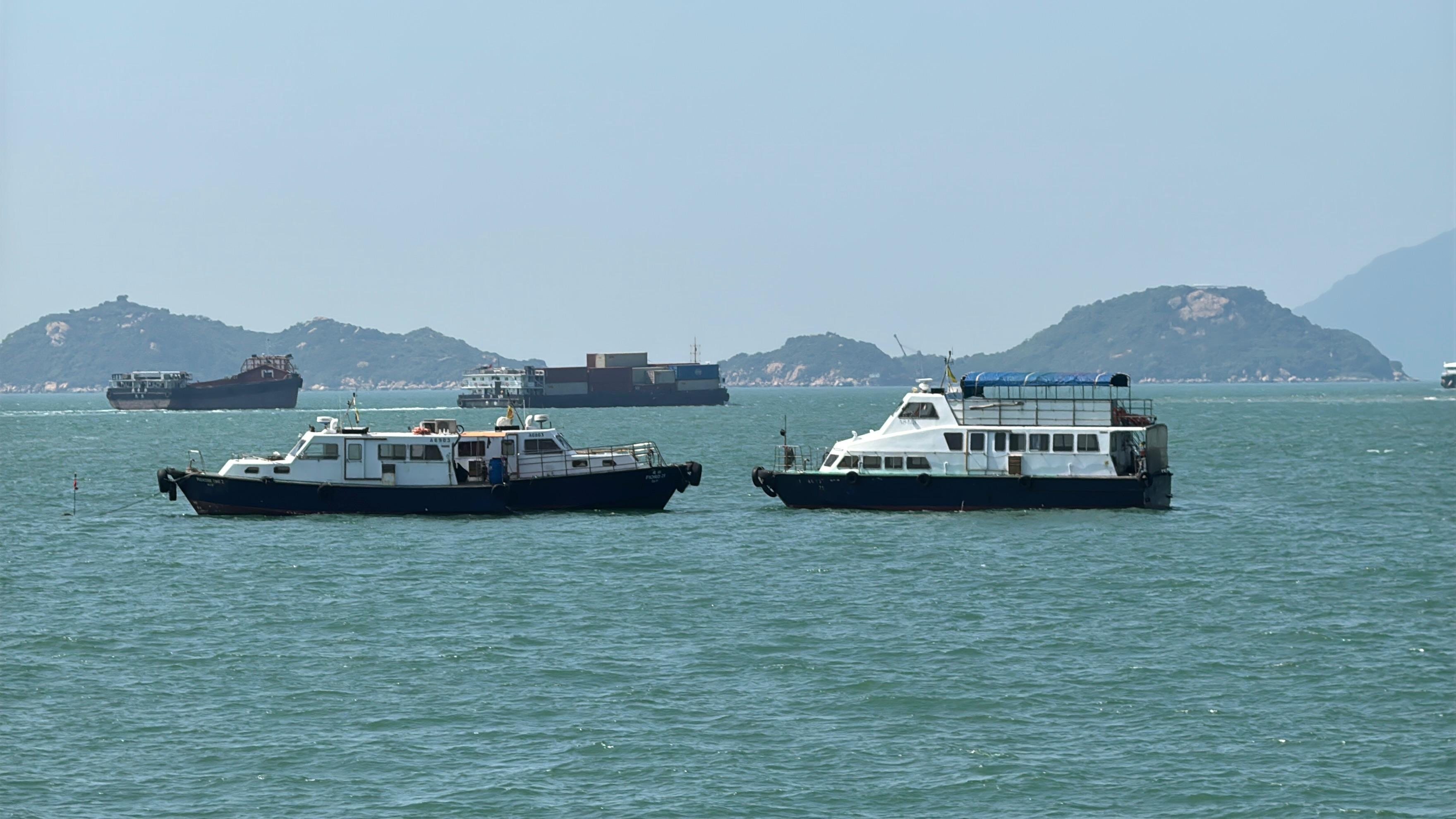 Vessels take part in the search for the missing sailor. Photo: Handout