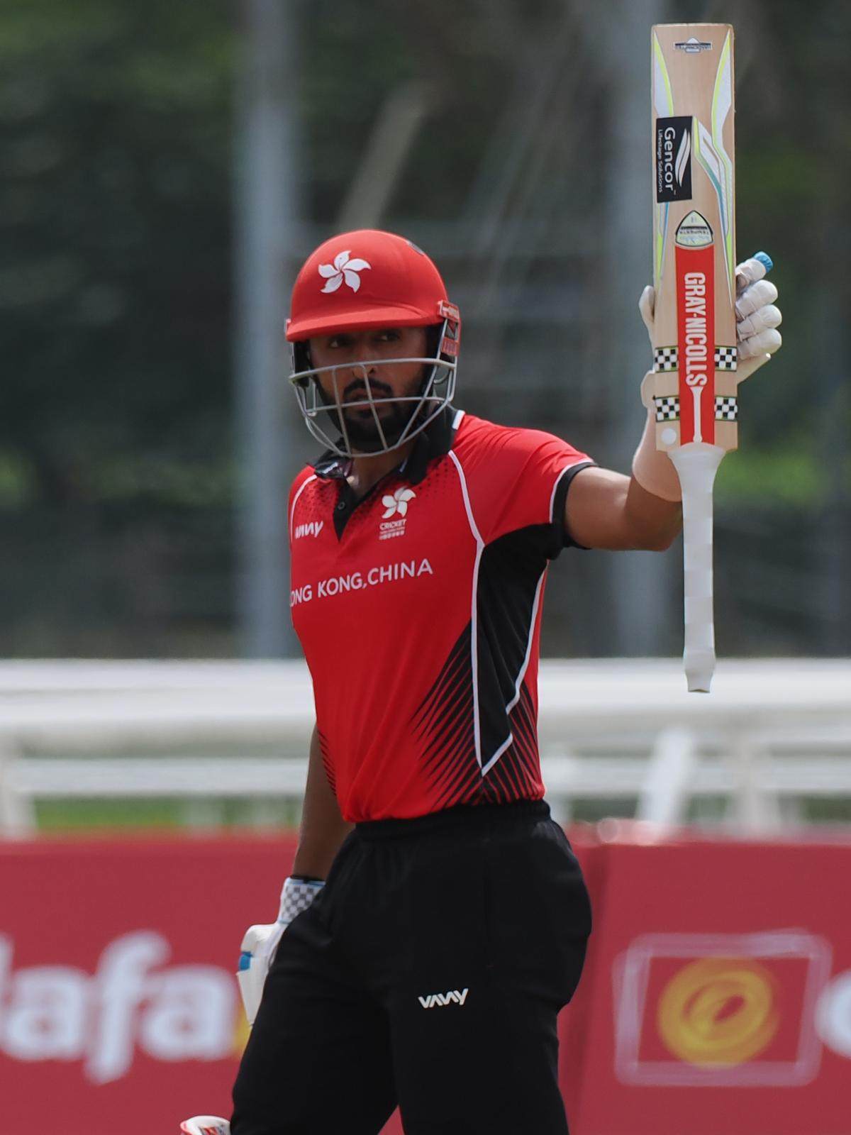 Captain Nizakat Khan’s fluent 61 led Hong Kong to victory over Afghanistan ‘A’. Photo: Nizakat Khan