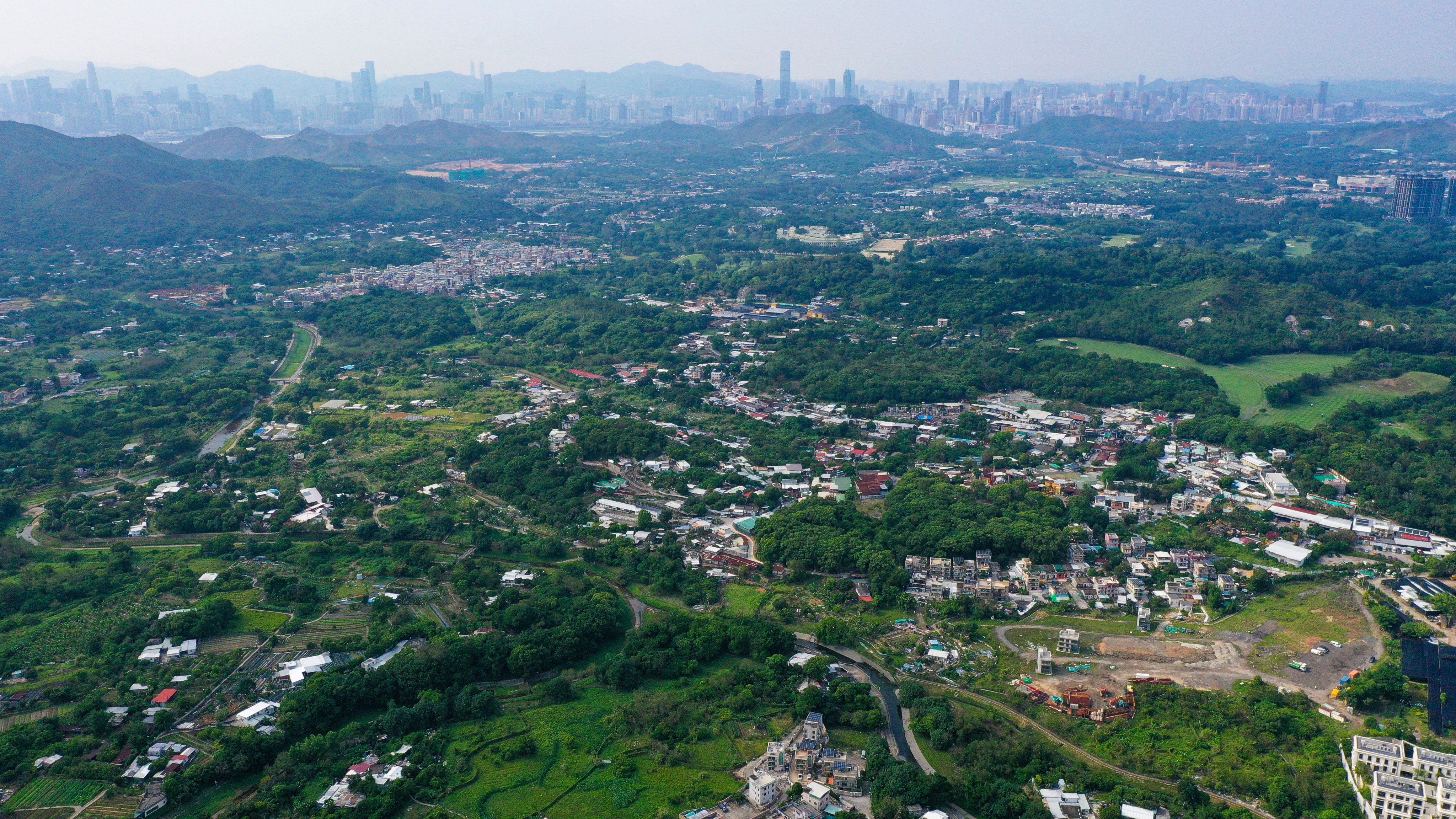 An aerial view of Kwu Tung in the North New Territories, where the government plans to make abundant land available for housing. Photo: May Tse