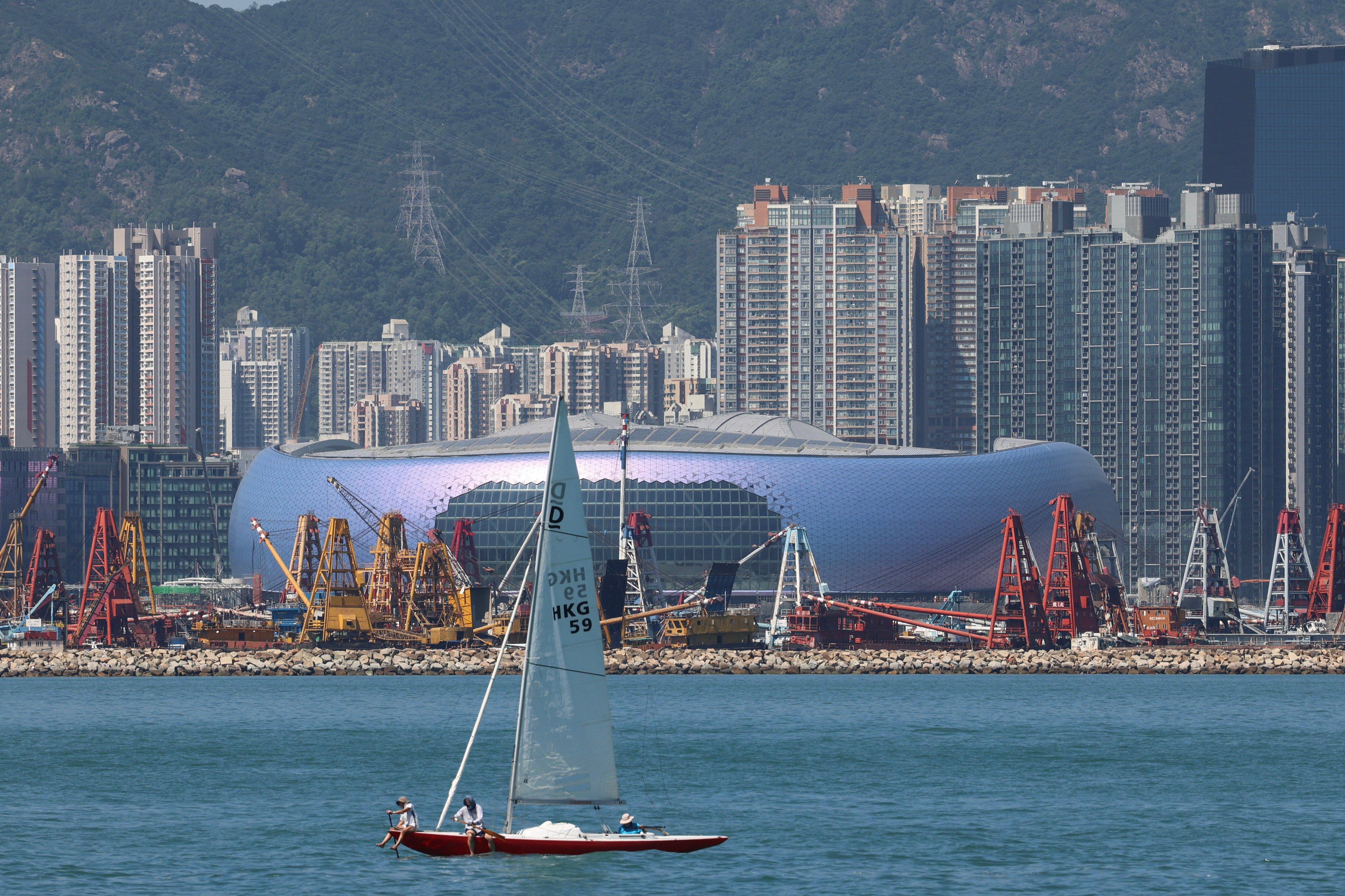 The view of Kai Tak Sports Park from North Point. Photo: Jelly Tse