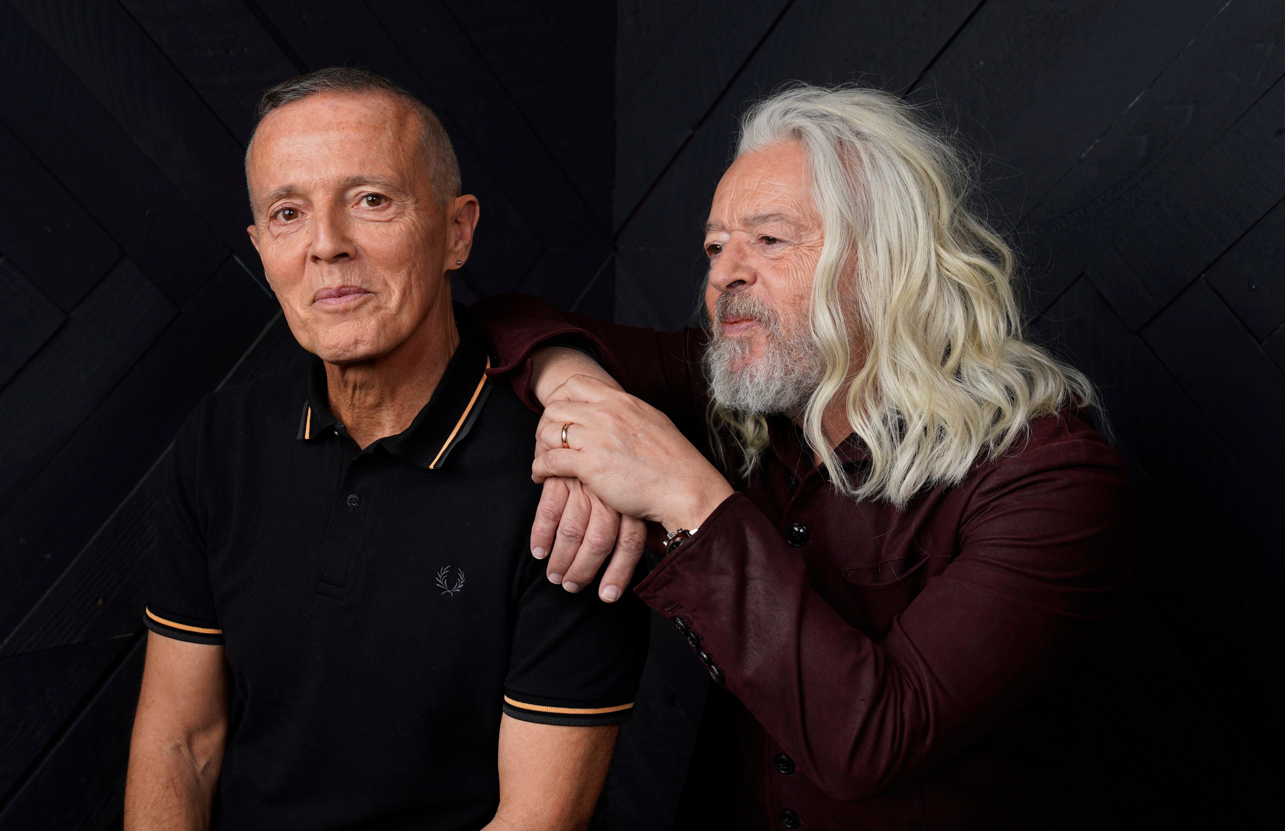 Tears For Fears  members Curt Smith (left) and Roland Orzabal  have released a concert film and a new live album Songs For A Nervous Planet. Photo: Chris Pizzello/Invision/AP 