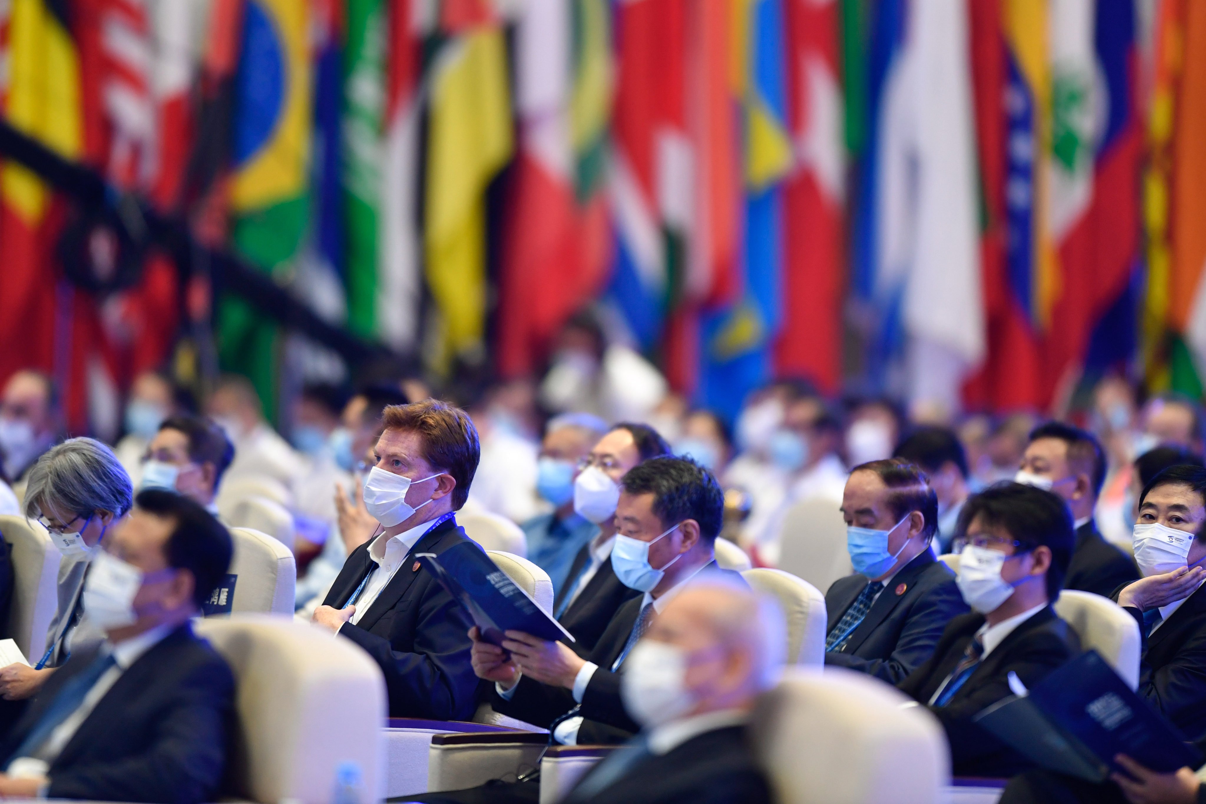 Delegates at the 2021 World Internet Conference in Wuzhen, Sept. 26, 2021. Photo: Xinhua