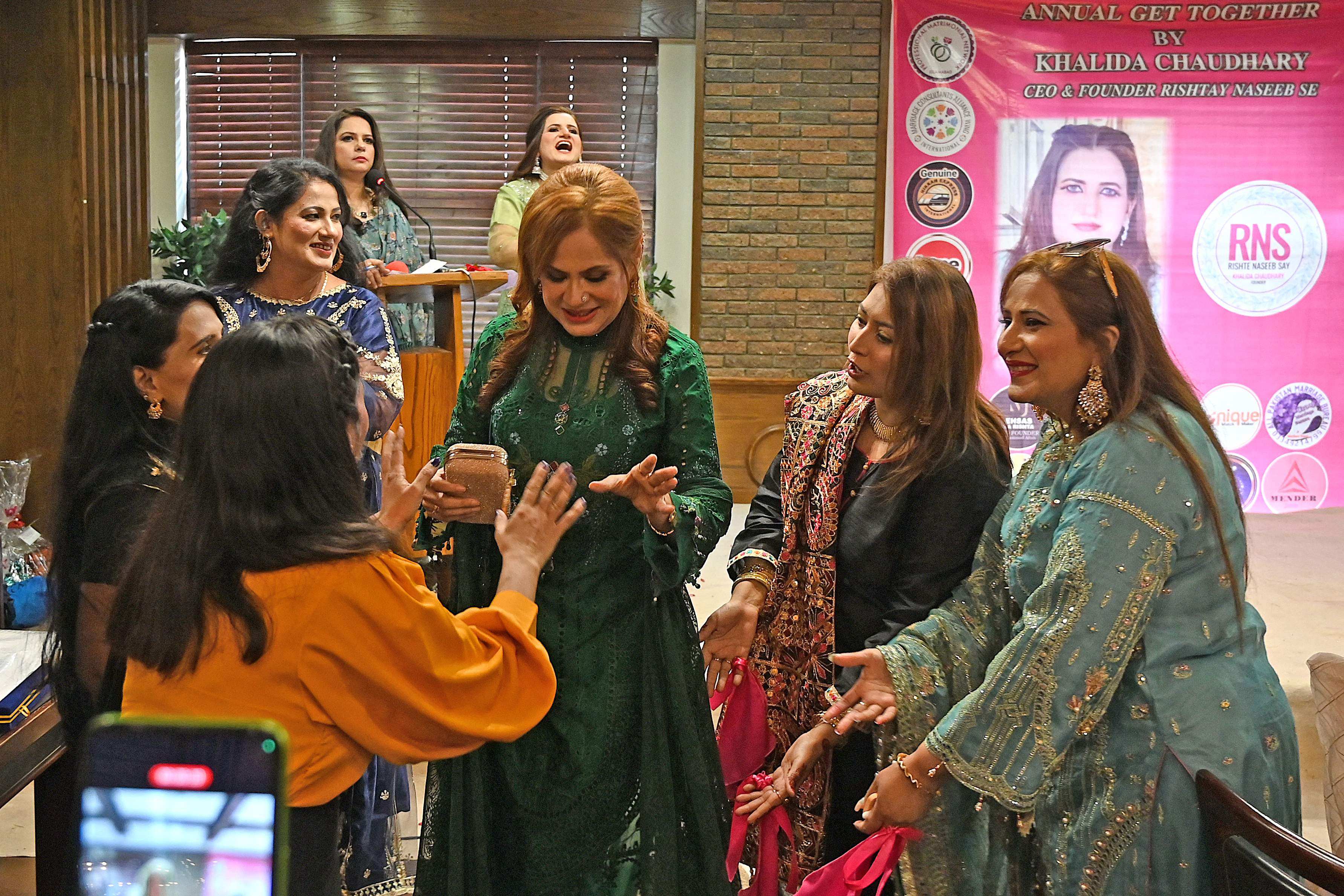 A group of “rishta aunties”, as matchmakers are known, in Rawalpindi, Pakistan. In a country where dating is considered dishonourable, marriage apps have emerged that promise “love matches”. Photo: AFP