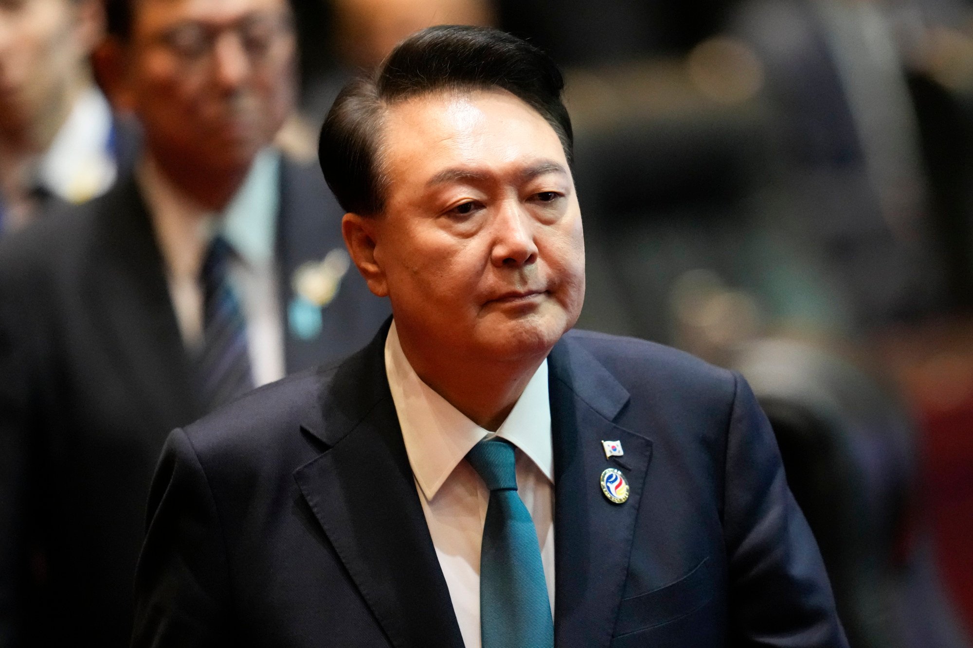 South Korean President Yoon Suk-yeol’s approval rating has plummeted. Photo: AP