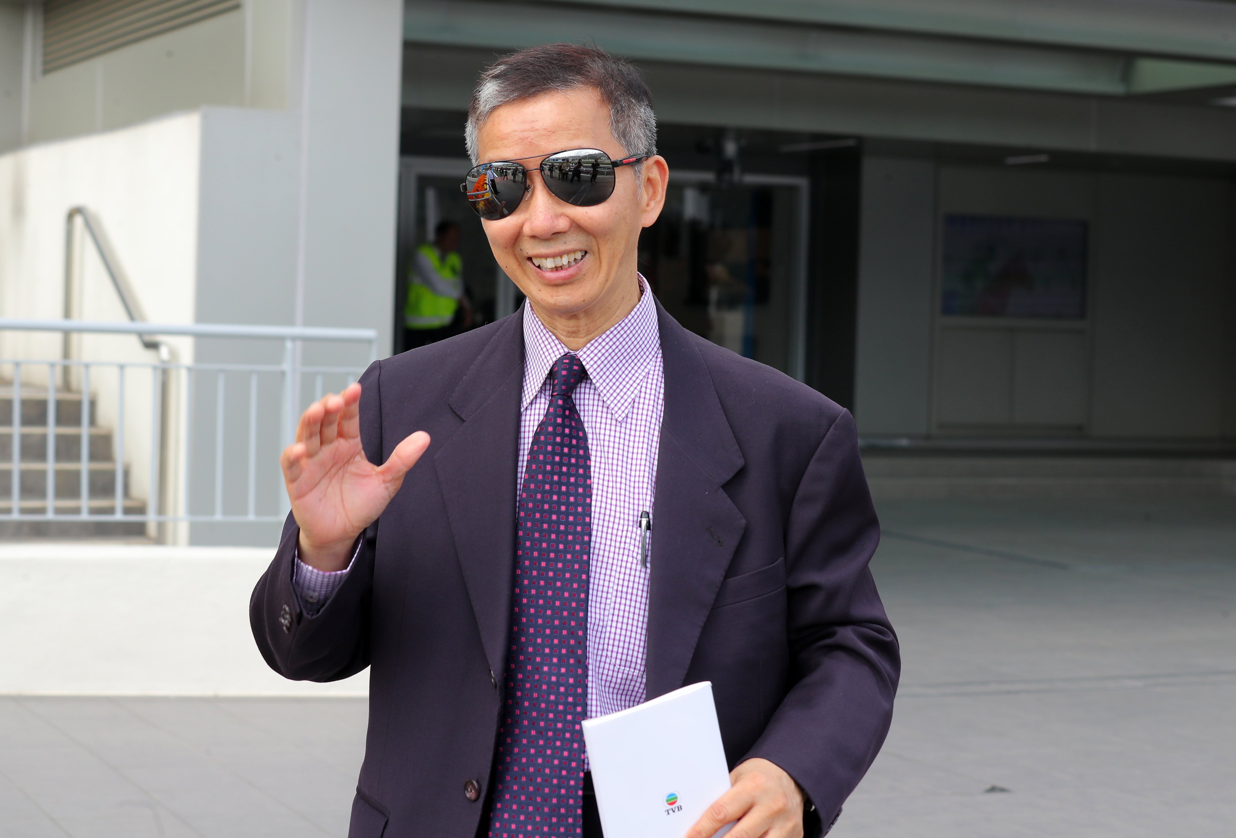 Trainer Benno Yung celebrates a Sha Tin winner in February. Photo: Kenneth Chan