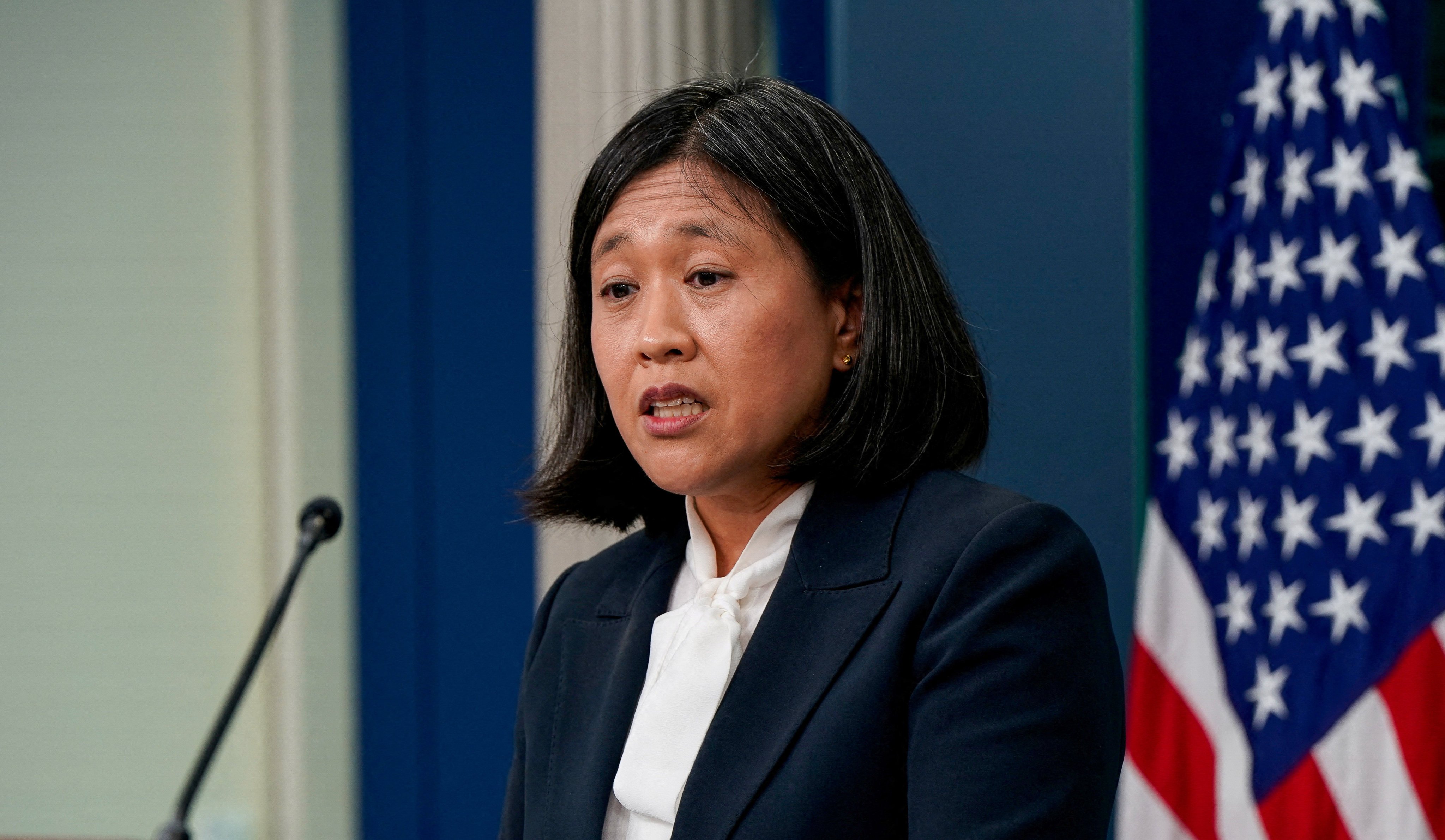 US Trade Representative Katherine Tai urged Brazilian officials to evaluate the risks of joining China’s Belt and Road Initiative. Photo: Reuters