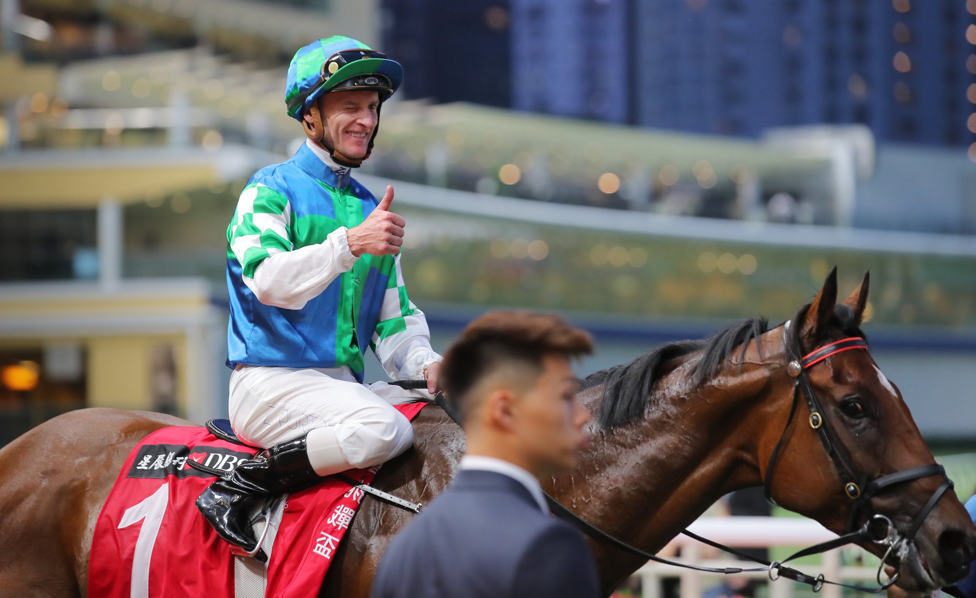 Zac Purton is all smiles after steering Copartner Prance to a seventh career win on Sunday.