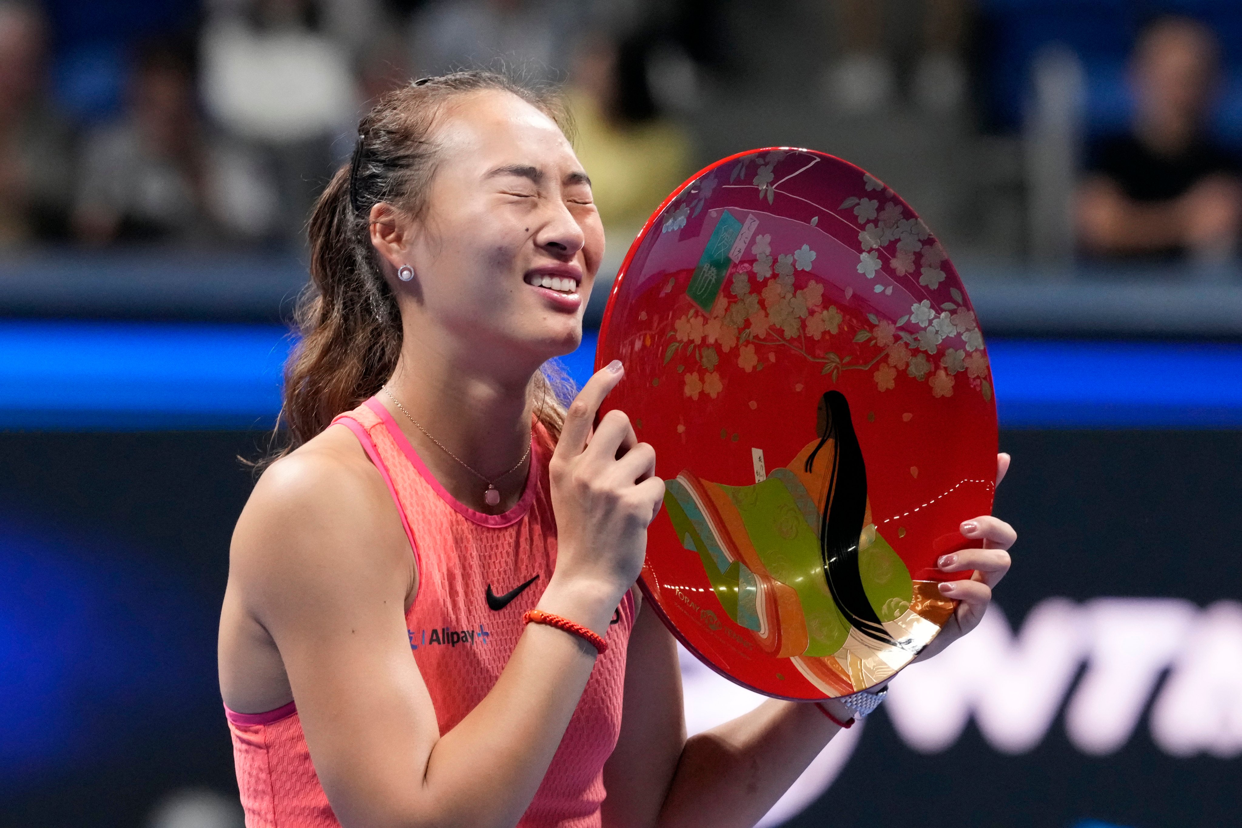 Zheng Qinwen’s Tokyo title added to her wins in Palermo and the Paris Olympics this year. Photo: AP