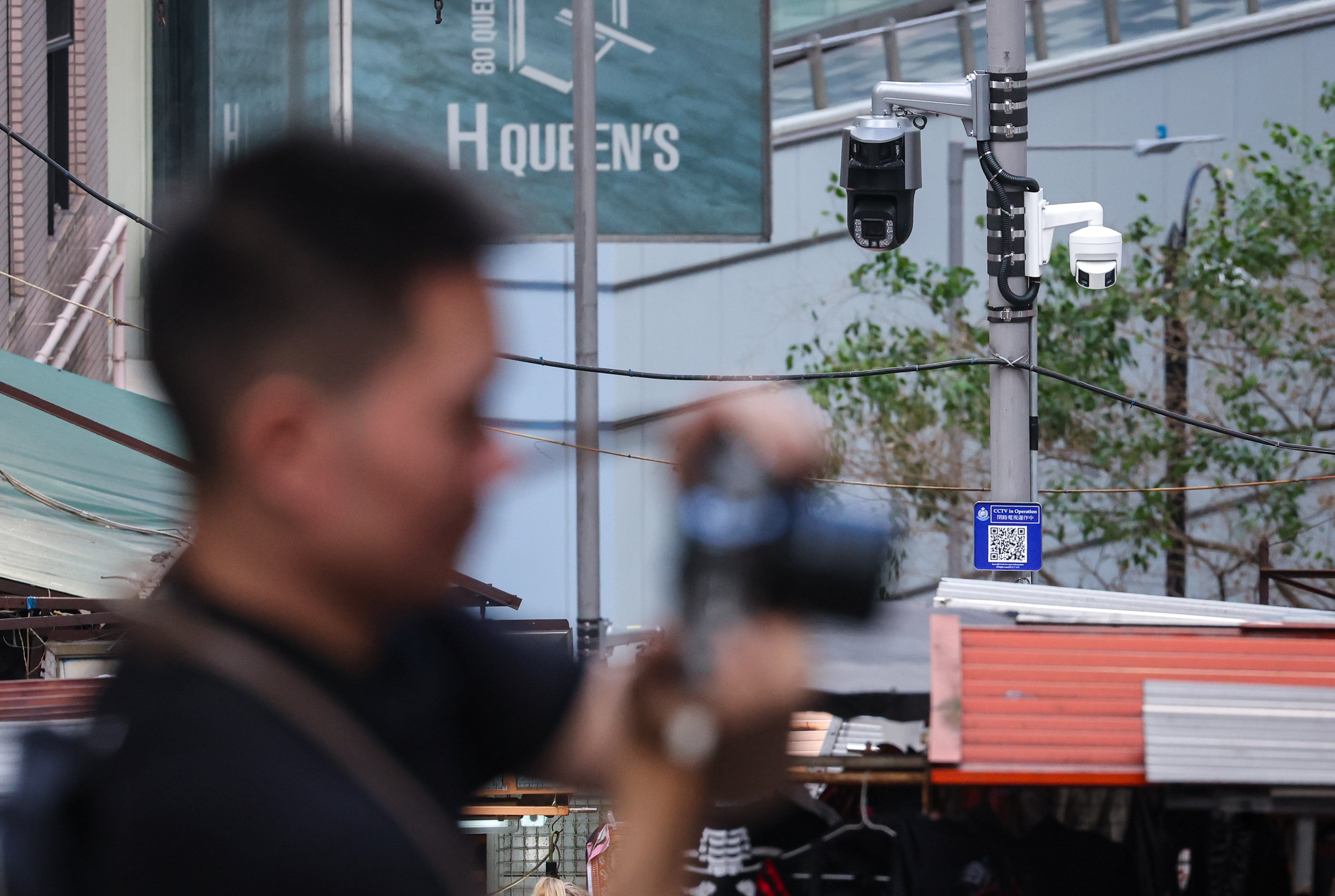 Police’s surveillance cameras installed on Wellington Street in Central. Photo: Edmond So