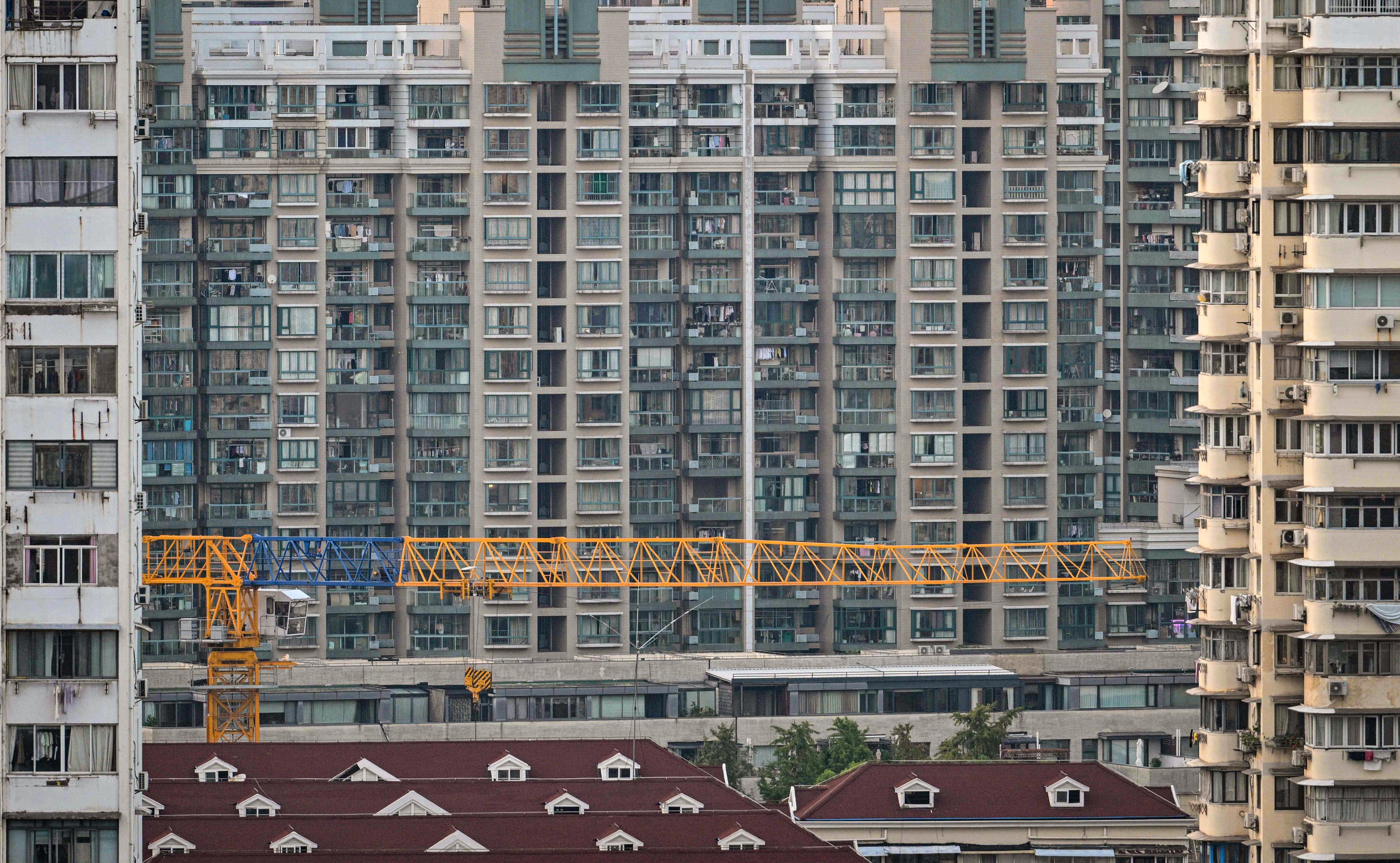 Residential buildings in Shangai’s Jingan district. Property transactions in China’s biggest city have risen this month. Photo: AFP