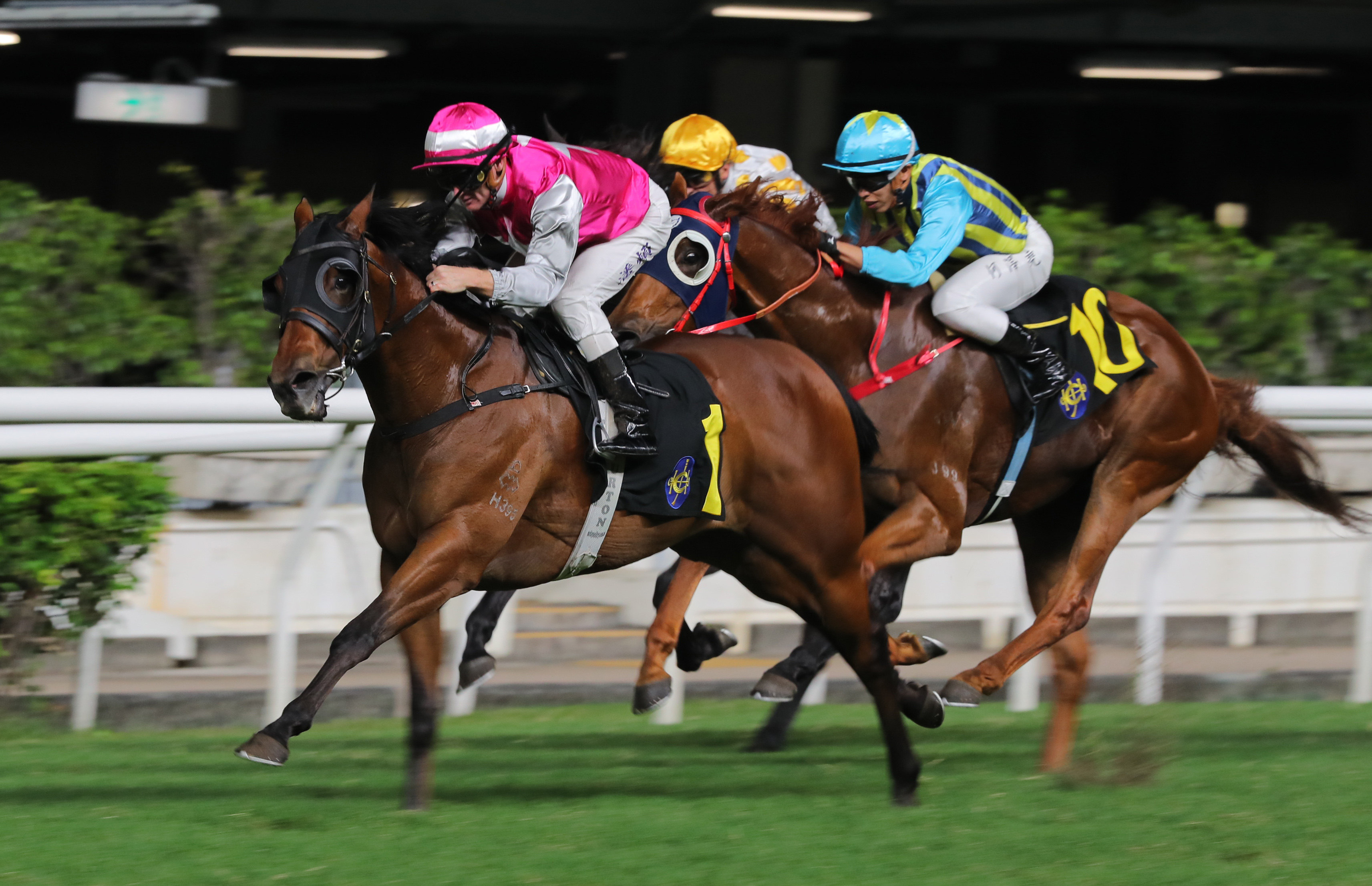 Zac Purton steers Swift Ascend to victory first up at the Valley. Photos: Kenneth Chan