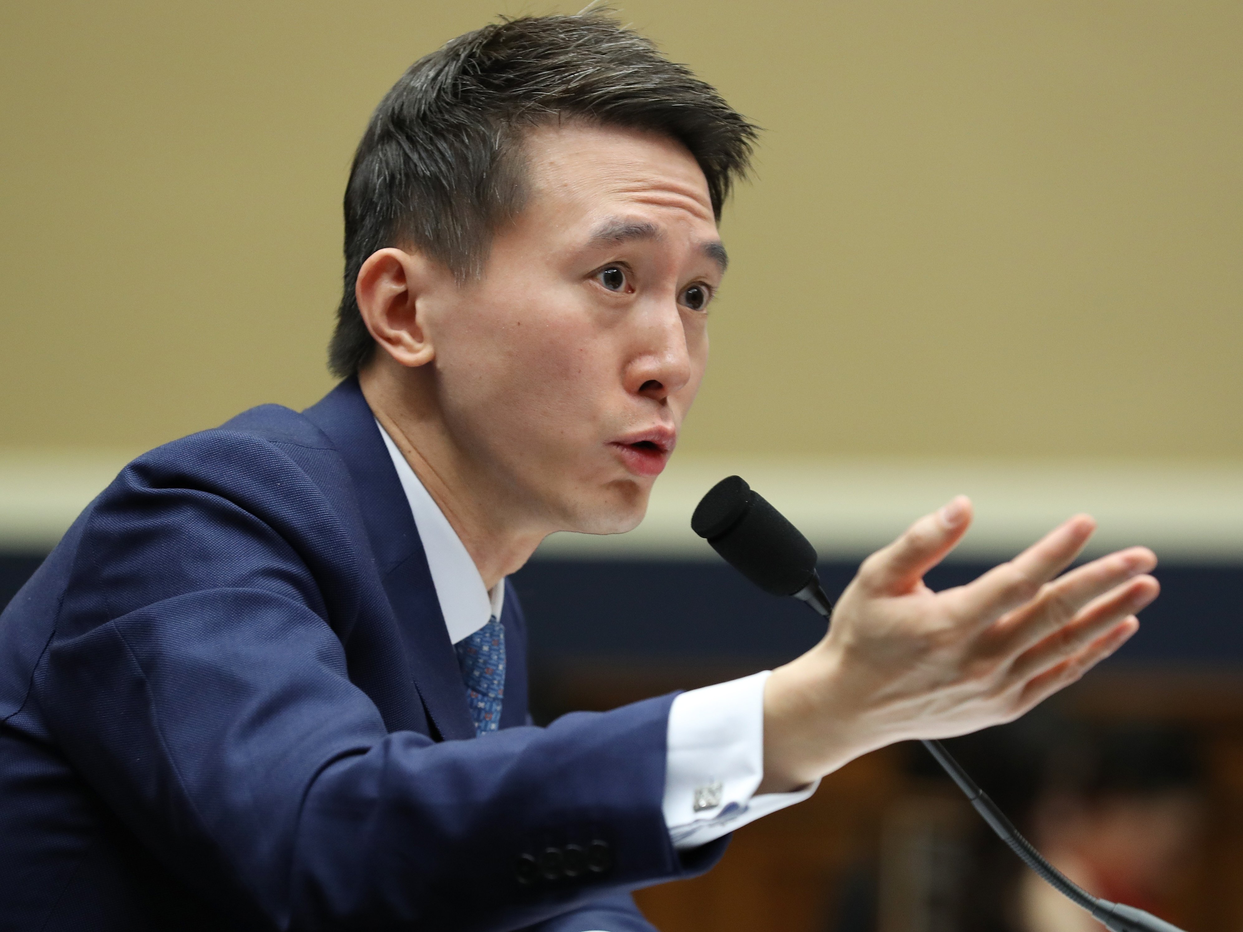 TikTok CEO Chew Shou Zi testifies before US lawmakers on Capitol Hill in Washington in March 2023. Photo: EPA-EFE