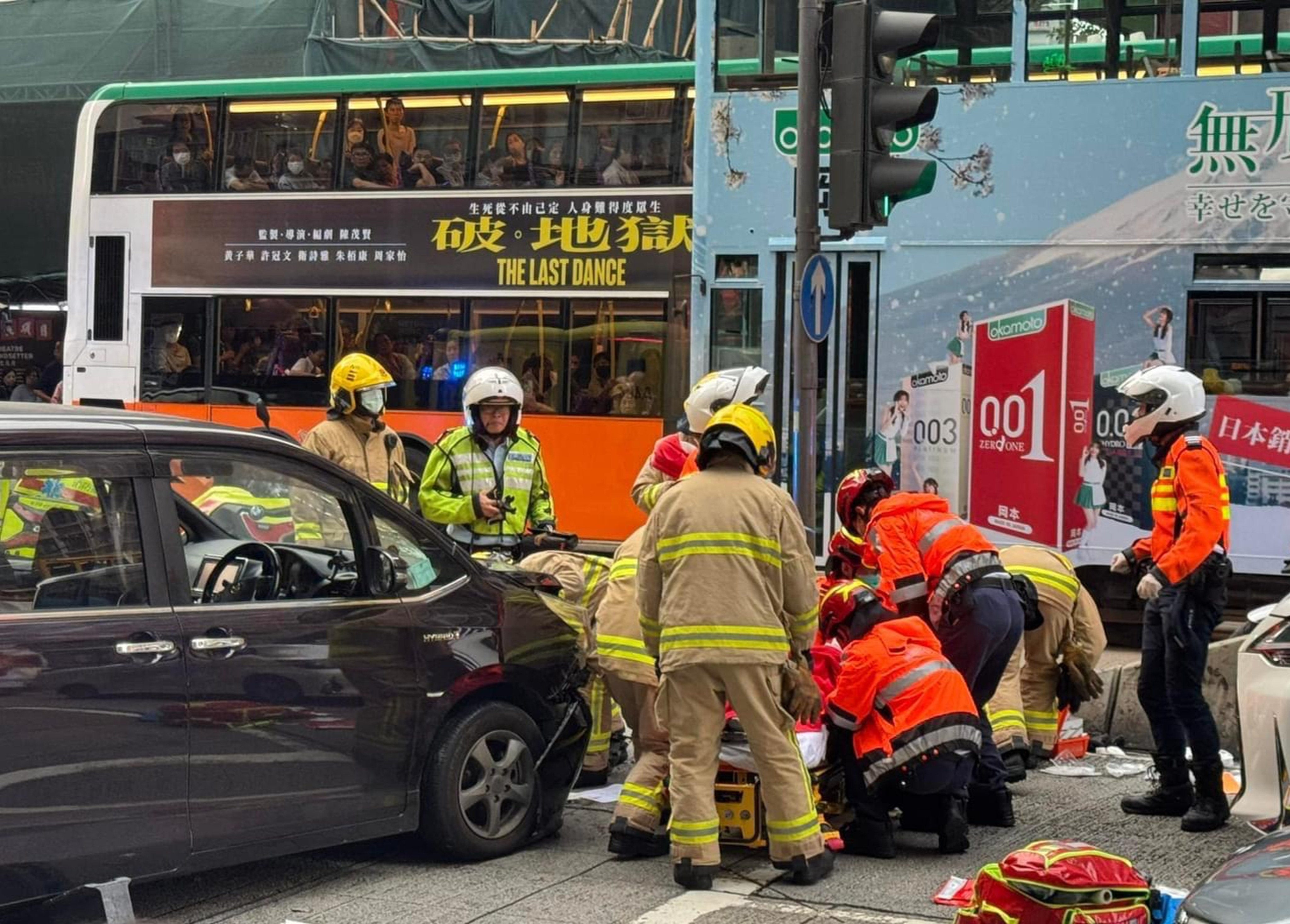 The scene of the accident in North Point on Wednesday. Photo: SCMP