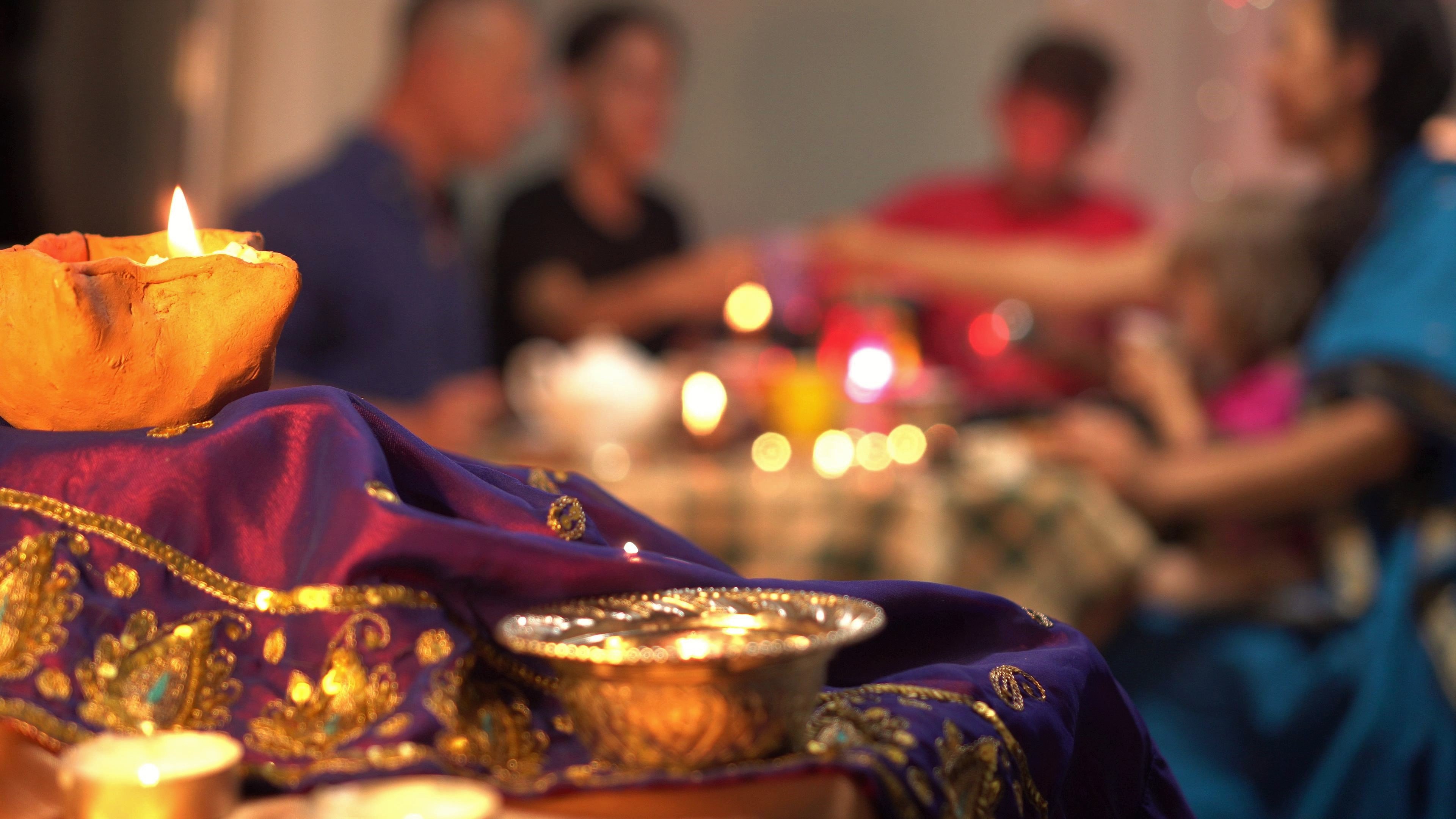 A family celebrating the Diwali festival. Photo: Shutterstock