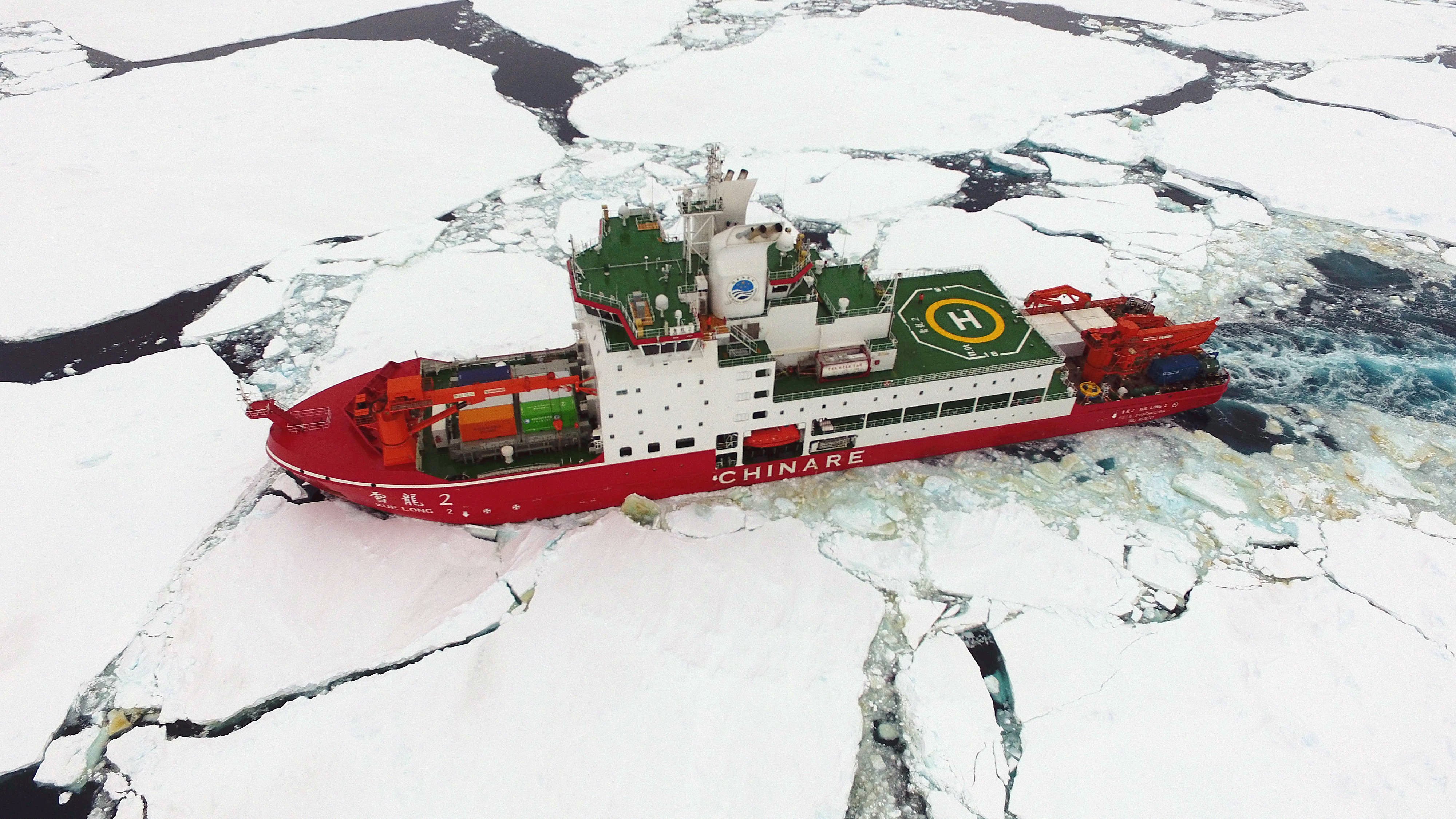 China’s polar icebreaker Xuelong 2, or Snow Dragon 2, on an earlier Antarctic mission in 2019. Photo: Xinhua