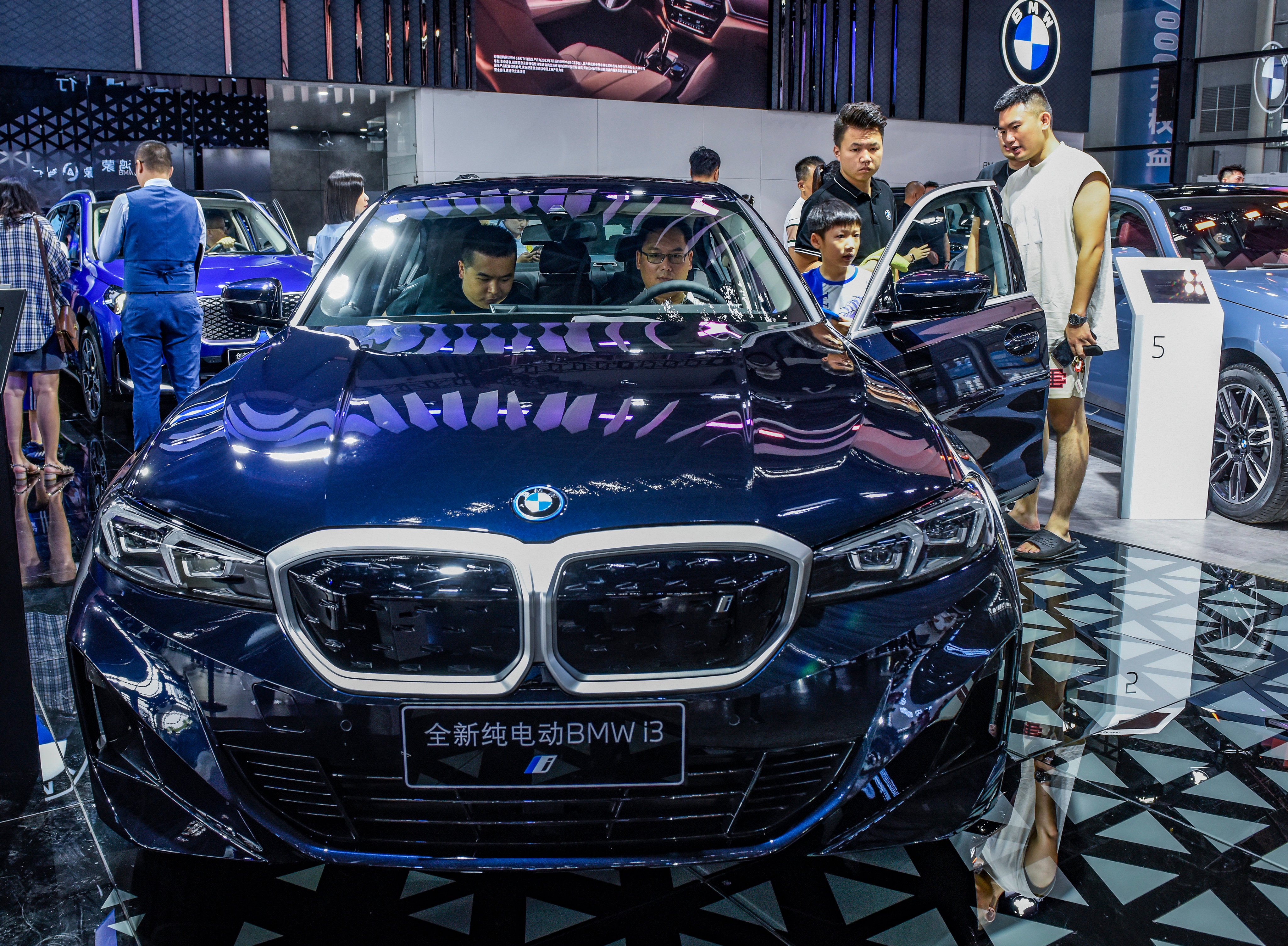 The electric BMW i3 at a car show in Nanning, Guangxi Zhuang autonomous region, on June 16, 2024. Photo: Costfoto/NurPhoto via Getty Images