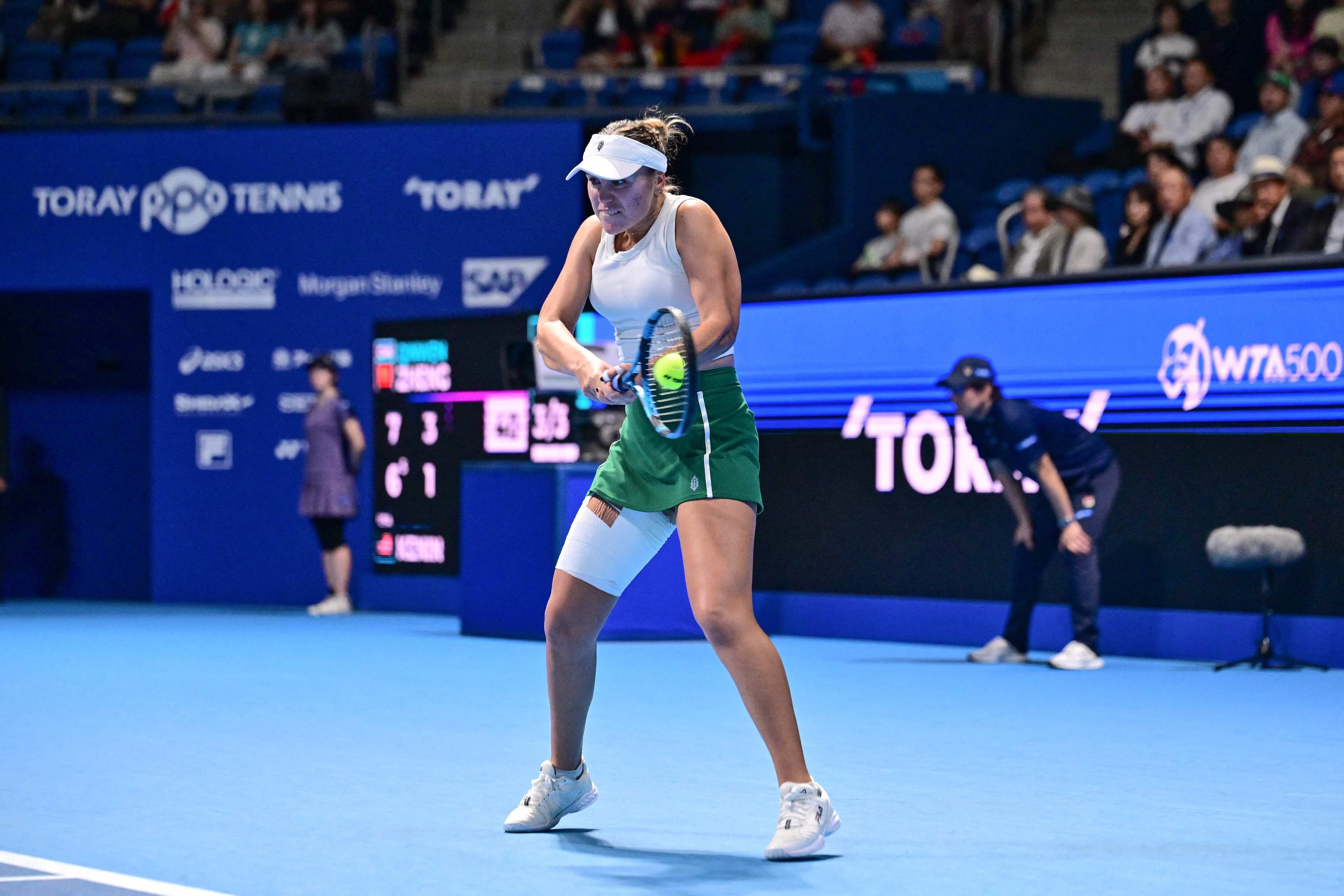 Sofia Kenin is playing down concerns over the condition of her right thigh. Photo: AFP