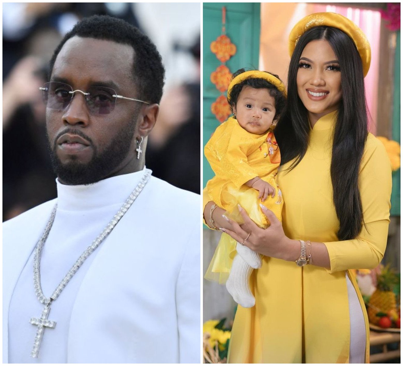 Meet Diddy’s baby mama Dana Tran. Photos: AFP, @loveseancombs/Instagram