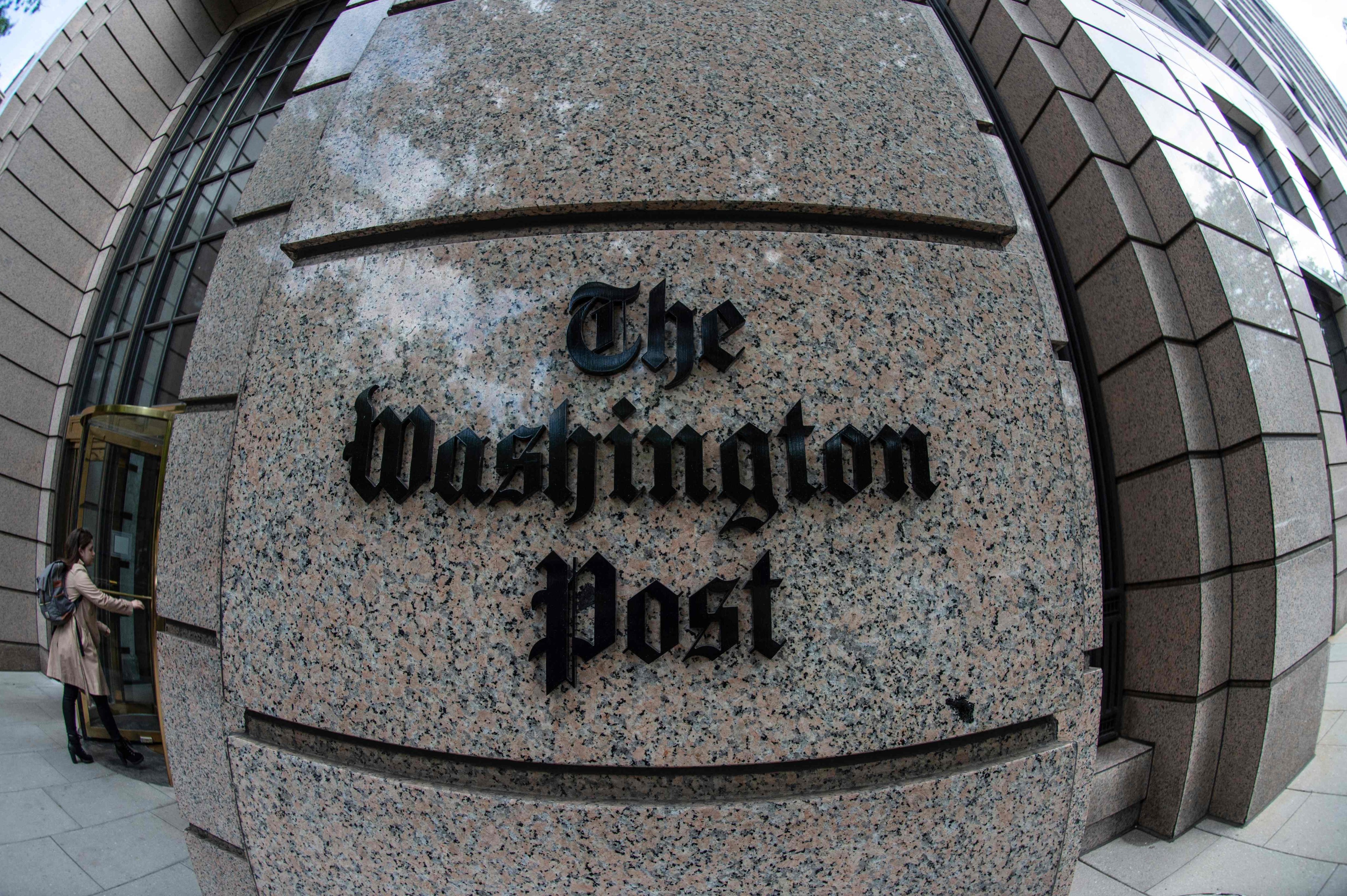 The Washington Post newspaper’s offices in Washington DC. The  influential newspaper announced it would not endorse either candidate in the US presidential election. Photo: AFP 