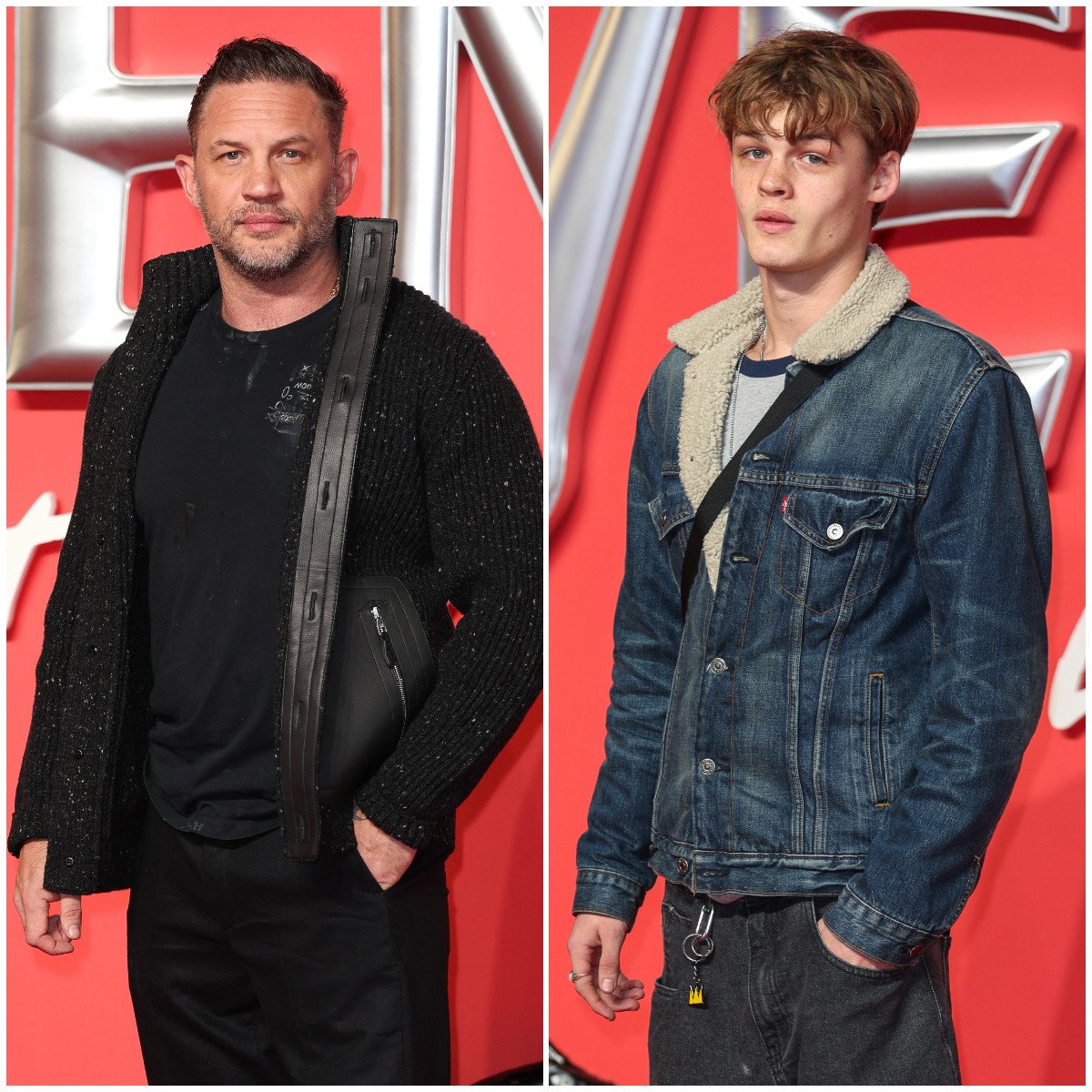 Tom Hardy and his 16-year-old son, Louis Thomas Hardy. Photos: WireImage