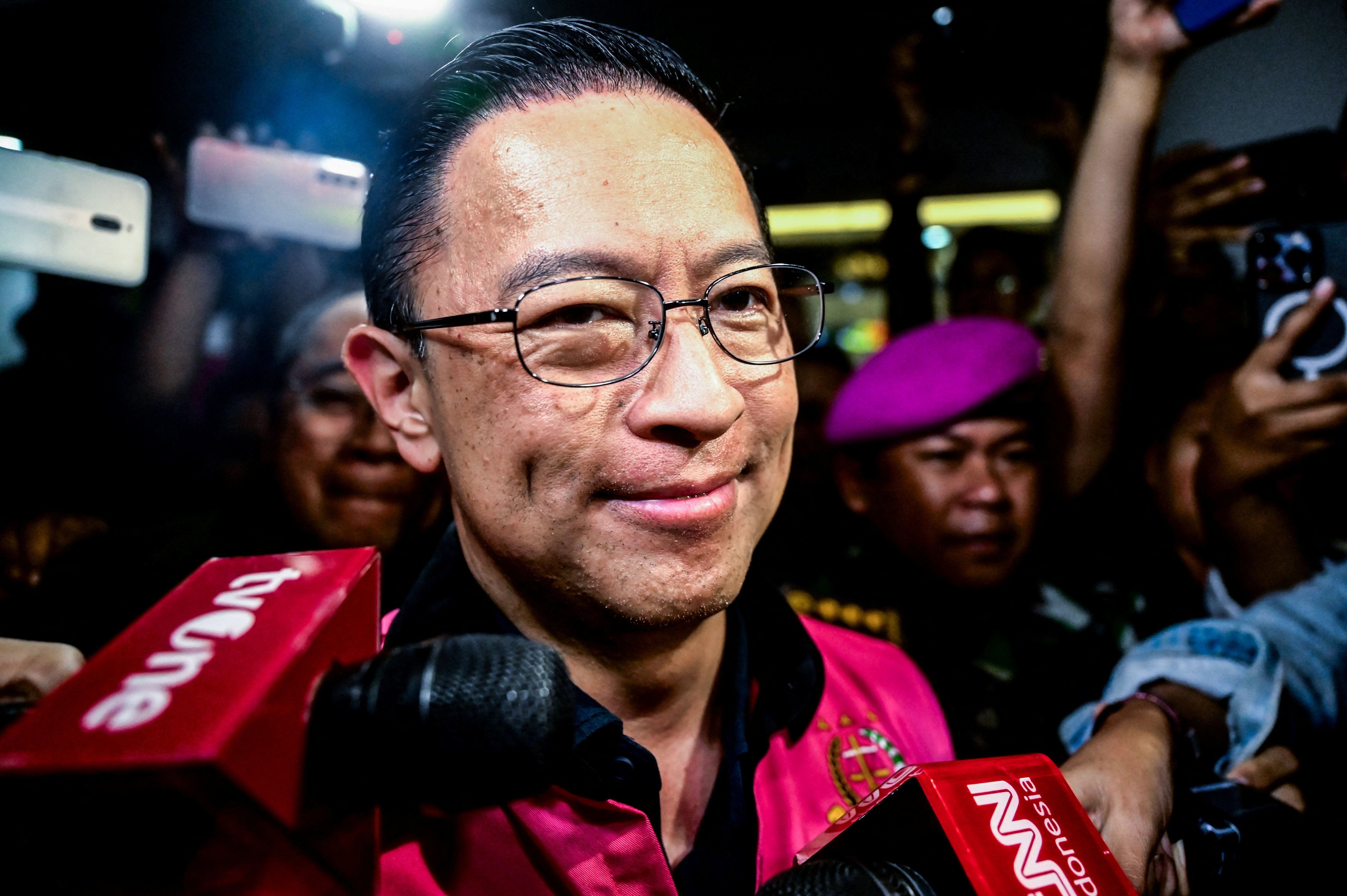 Thomas Lembong, former Indonesian trade minister, leaves after being named a suspect and arrested late on Tuesday by prosecutors from the attorney general’s office, in Jakarta, Indonesia. Photo: Antara Foto via Reuters