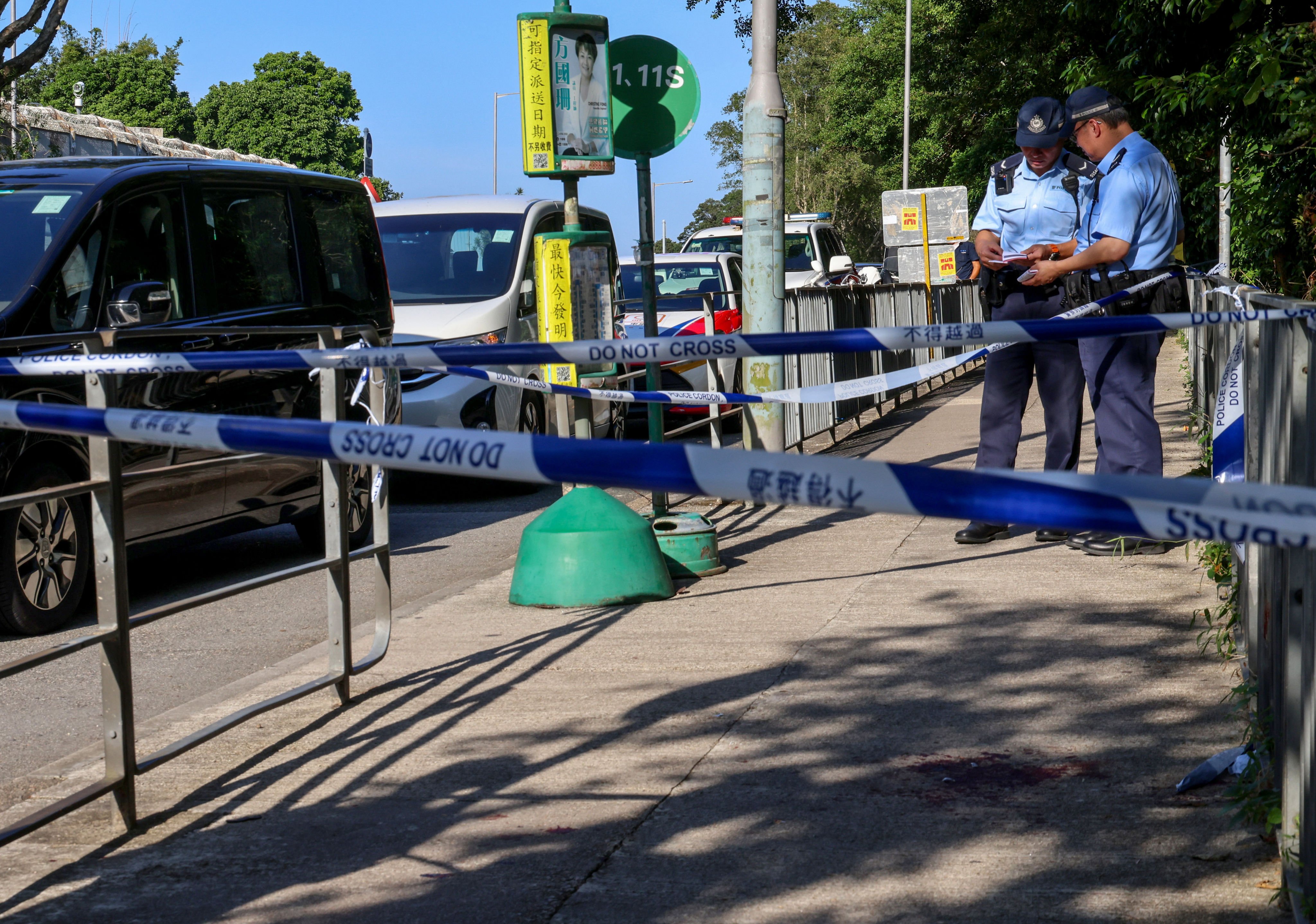 The victim was attacked at a minibus stop at Pik Uk Prison. Photo:  Jelly Tse