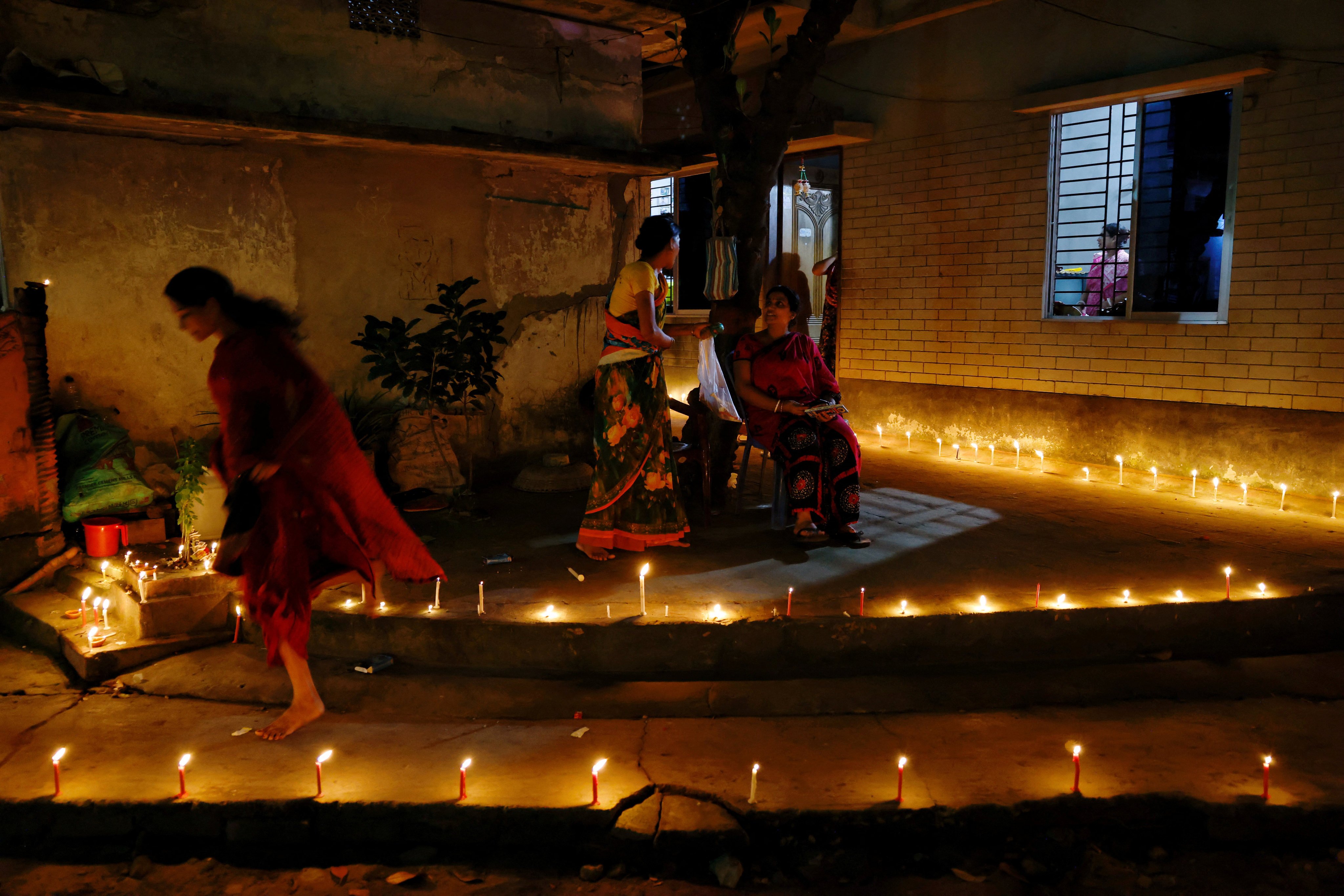 A Diwali celebration in Dhaka, Bangladesh on Thursday evening. Photo: Reuters